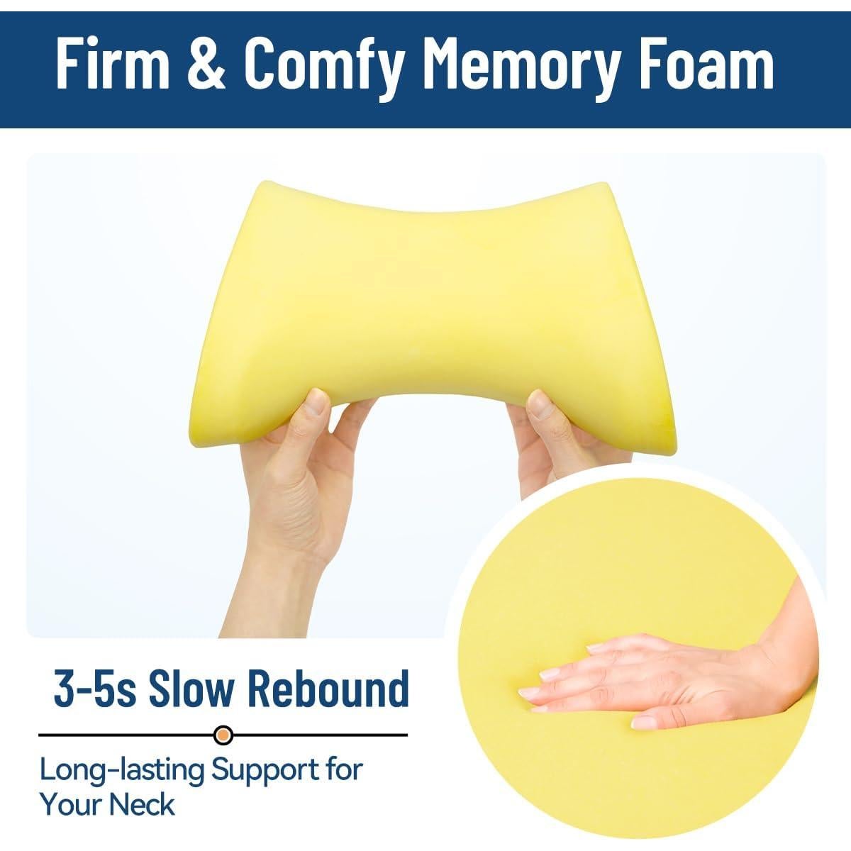 Almohada Ergonómica PouHenier.jh para Cuello y Cabeza - Espuma de Memoria