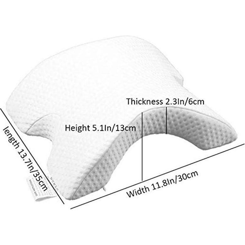 Memory Foam Pillow with Arm Hole,Anti-Hand Numb Desk Nap Sleeping Pillow Multifunction Health Neck Couple Pillow 2019 Patent,1Pack