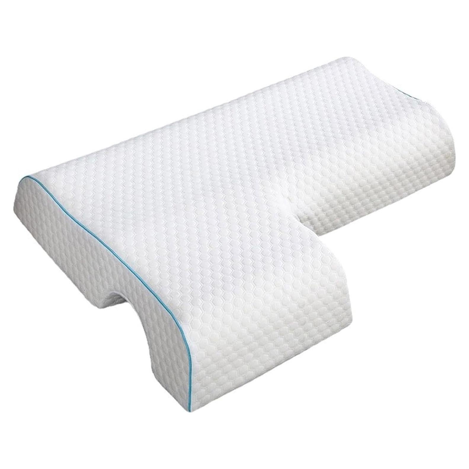 Couple Specific Pressure Memory Foam Pillow，Slow Design Hand Comfort Sleep Enhancing Ideal，Couple's Merging Pillow for Ultimate Comfort (White-Right arm Style)