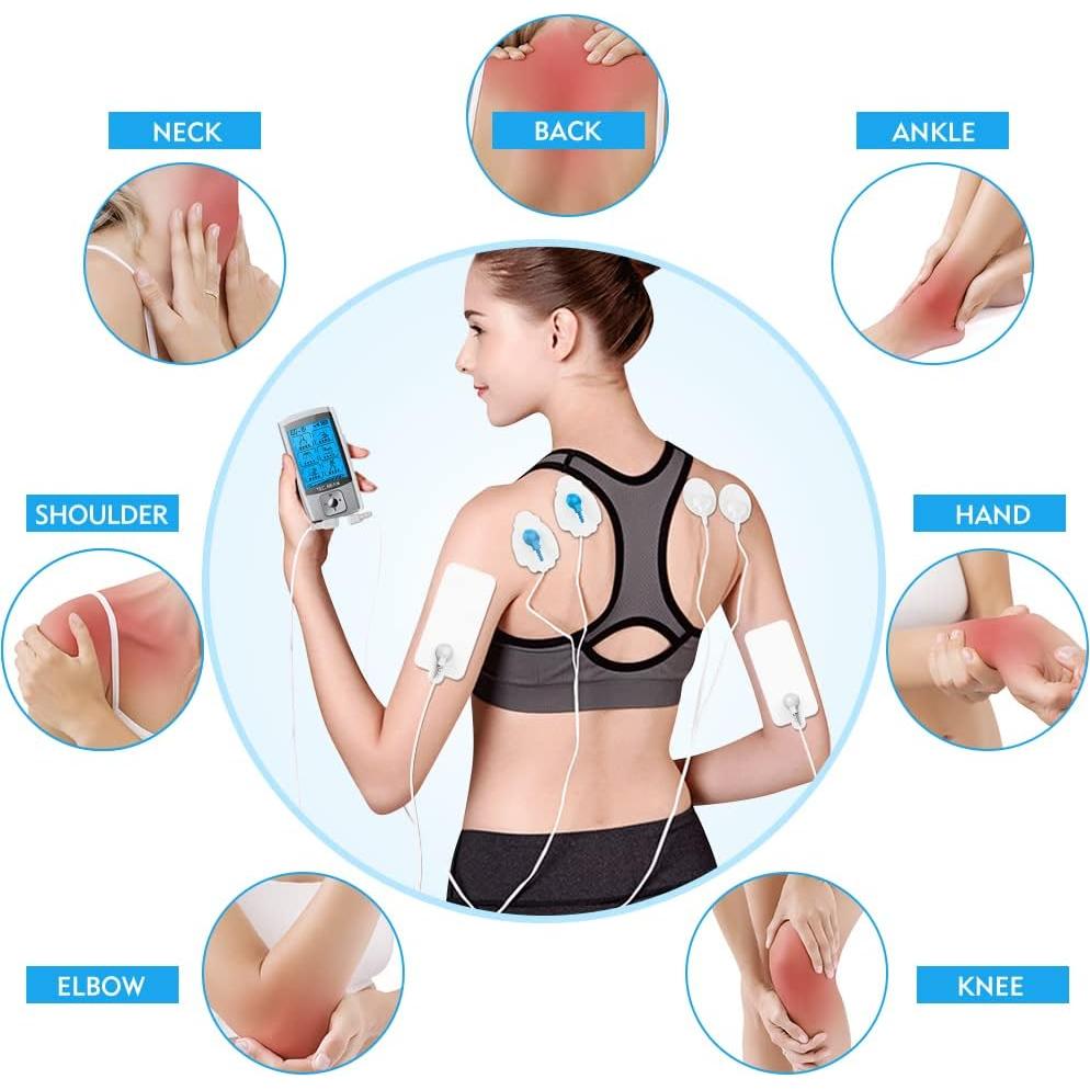 Estimulador Muscular TEC.BEAN TENS 24 Modos Recargable Plata