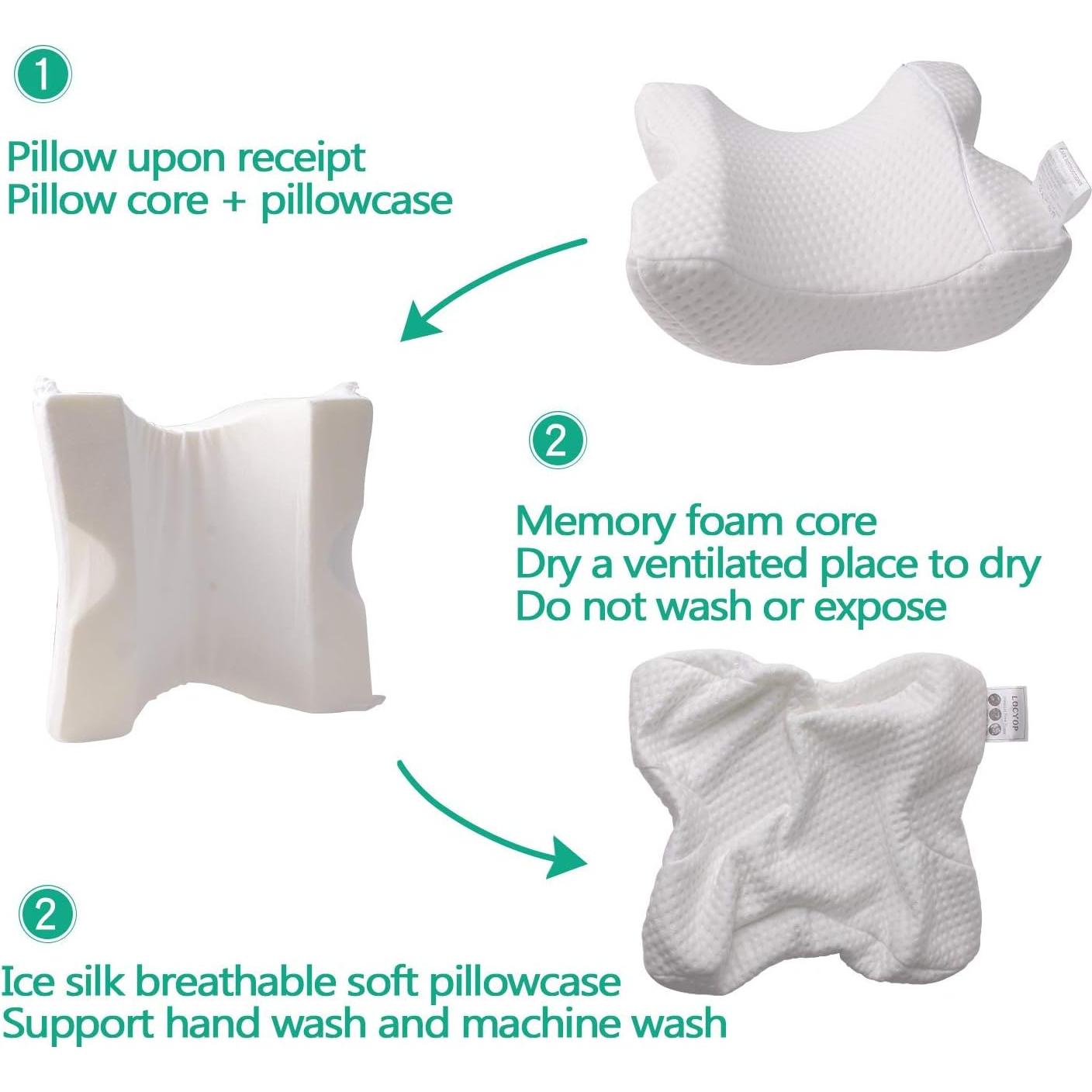 ALEVMOOM Cuddle Pillow for Couples Memory Foam Neck Cervical Pillow Cuddling Pillow Arch Tunnel Shaped Design for Arm and Neck Support When Spooning,Great for Travel,Office,Reading and Napping