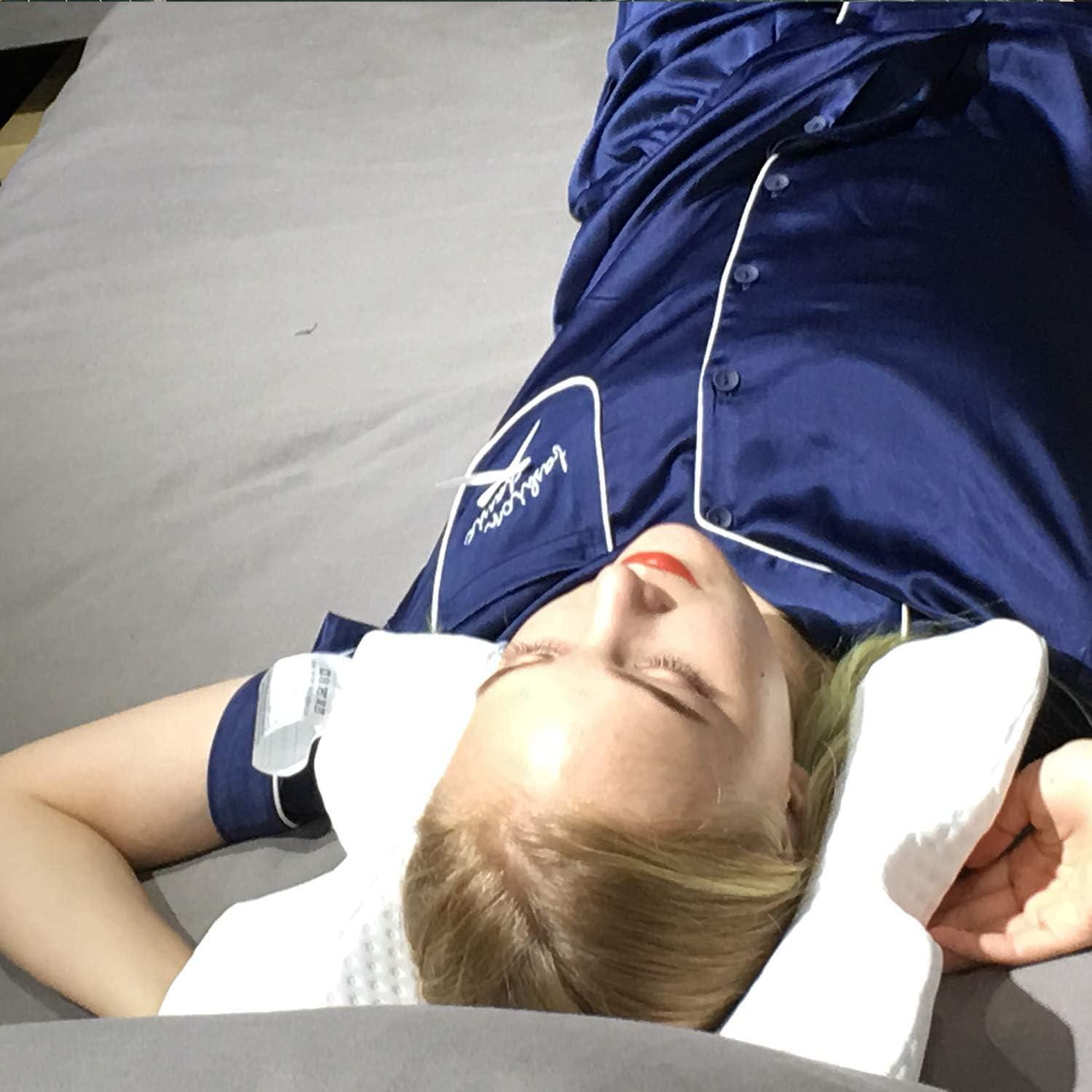 ALEVMOOM Cuddle Pillow for Couples Memory Foam Neck Cervical Pillow Cuddling Pillow Arch Tunnel Shaped Design for Arm and Neck Support When Spooning,Great for Travel,Office,Reading and Napping