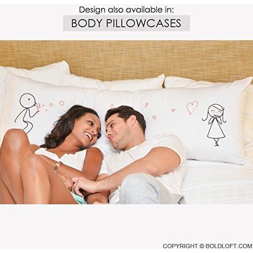BoldLoft Fundas de Almohada para Parejas 50.8x76.2cm Algodón