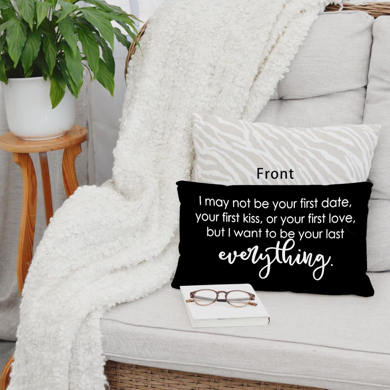 Funda de Almohada Reversible Sufamb 30x50cm Lino Negro