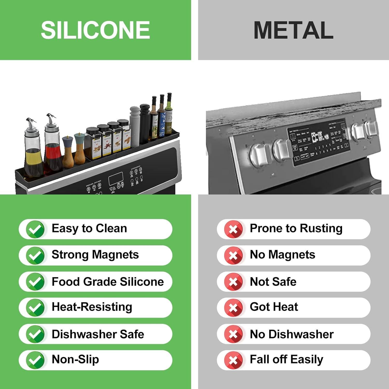 Estante Magnético Weiwavivi 76.2 cm Cocina Organizador Especias