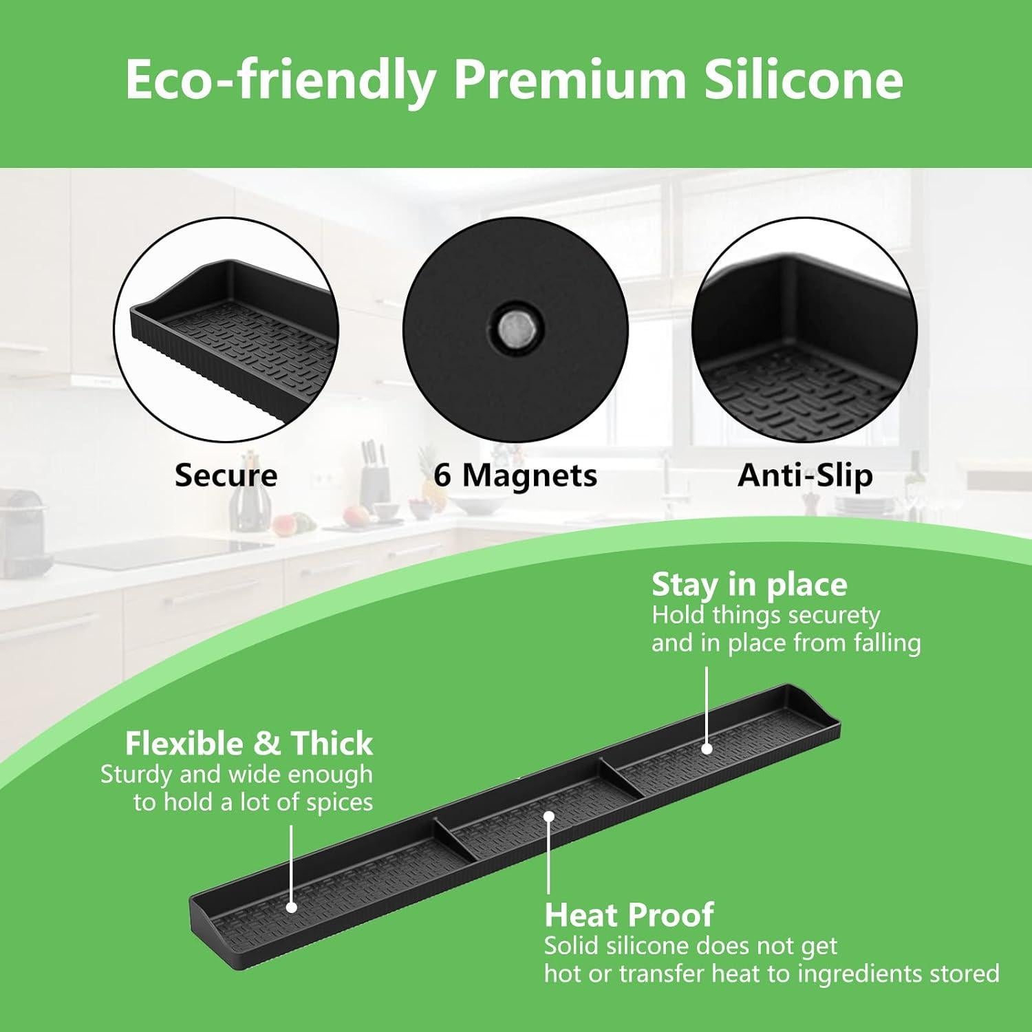 Estante Magnético Weiwavivi 76.2 cm Cocina Organizador Especias