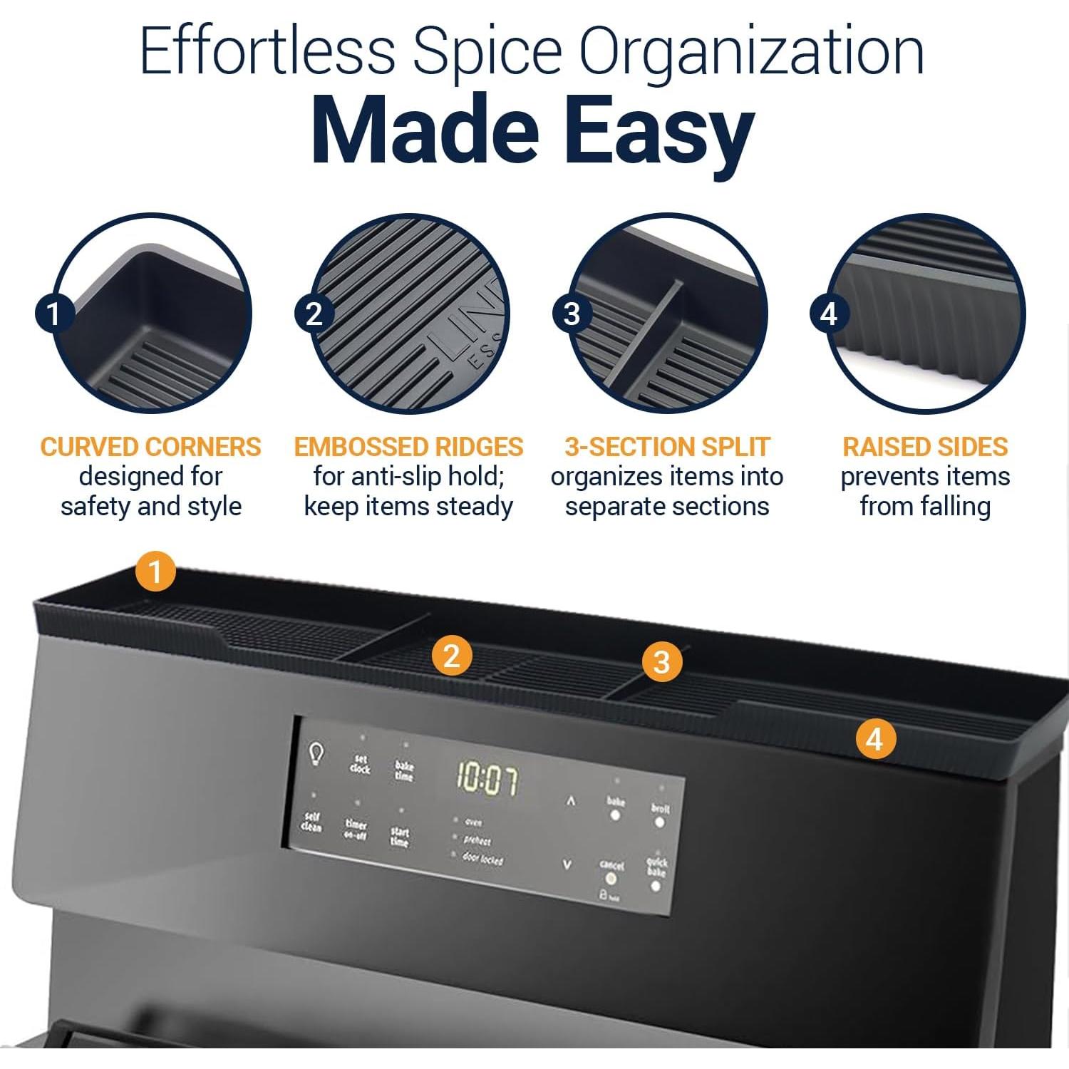 Estante Magnético de Silicona Linda's Essentials 76.2 cm Negro