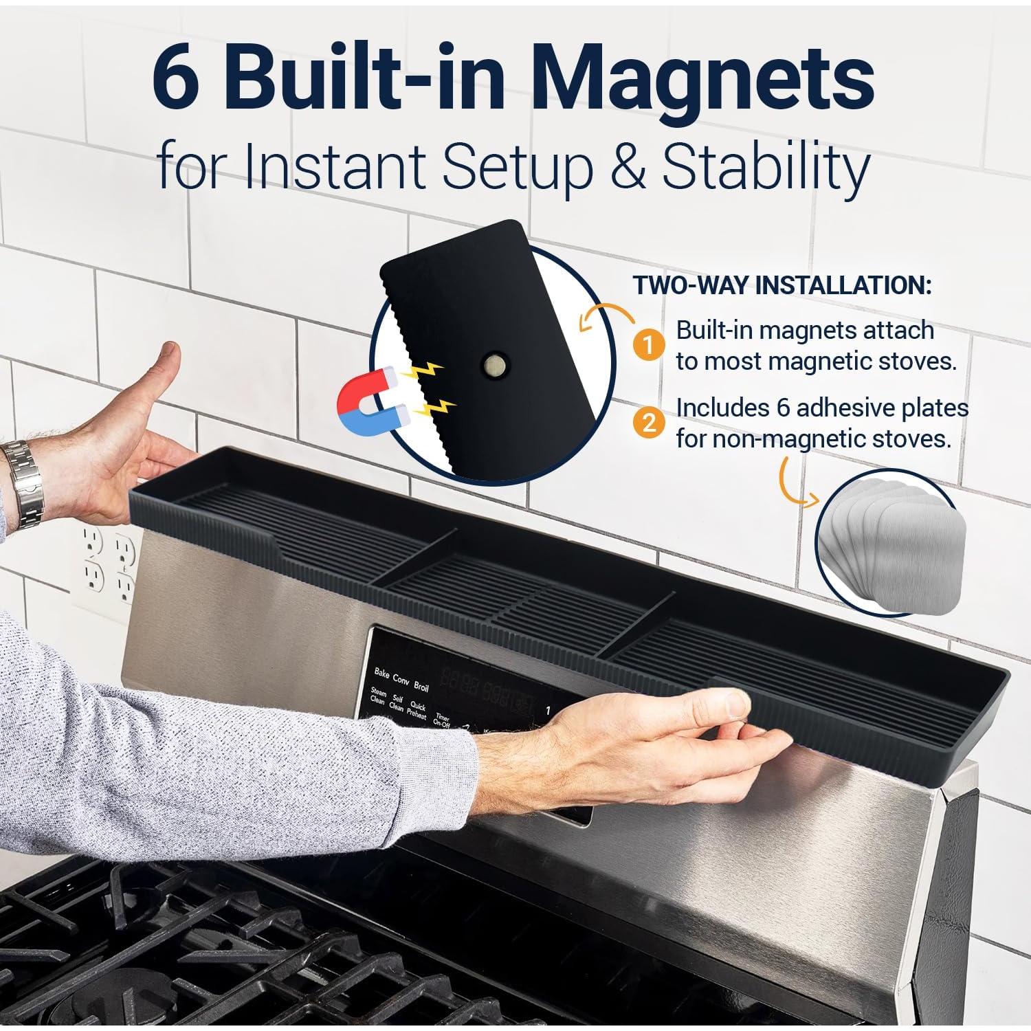 Estante Magnético de Silicona Linda's Essentials 76.2 cm Negro