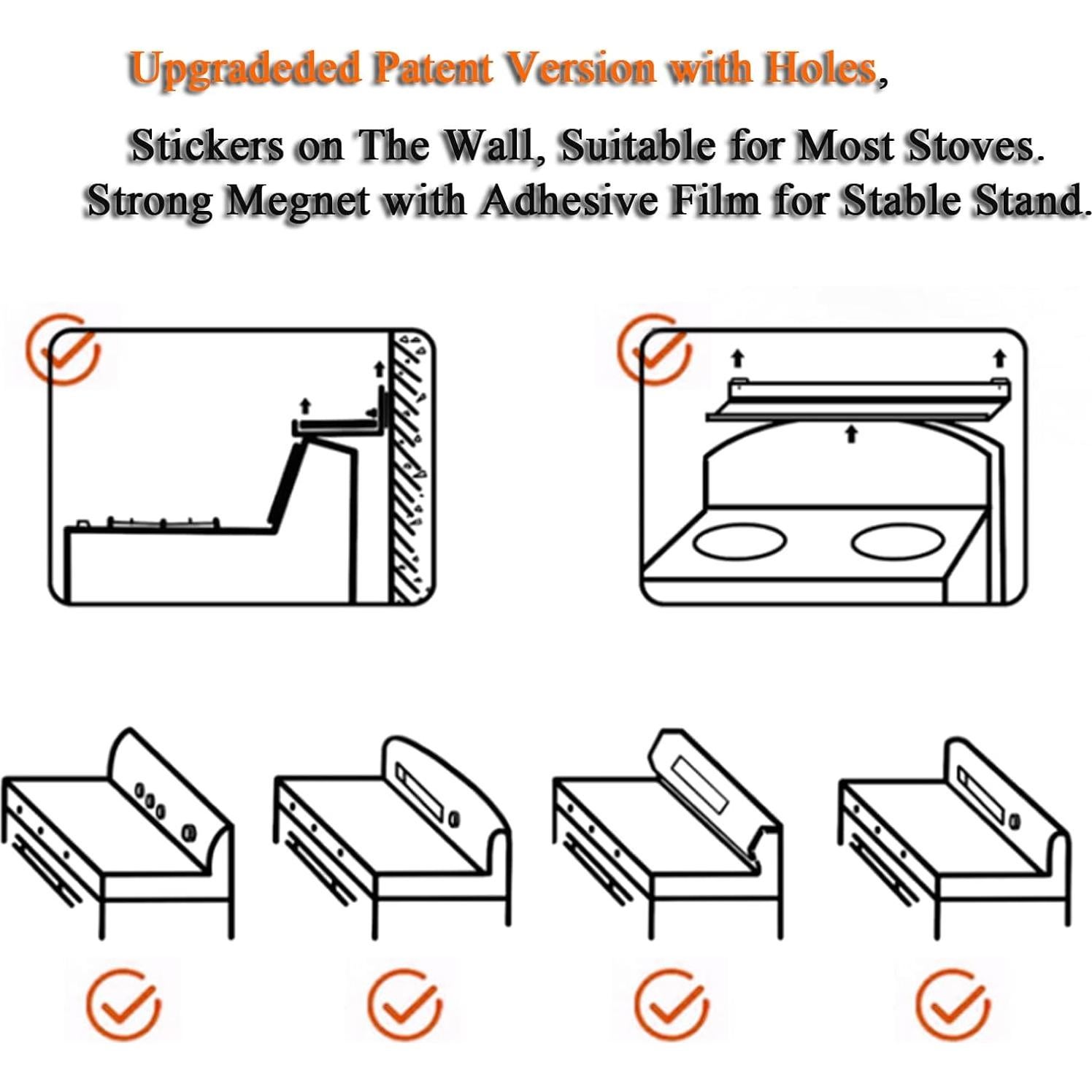 Estante Magnético VANGAYH Ajustable 38.1-76.2 cm para Cocina