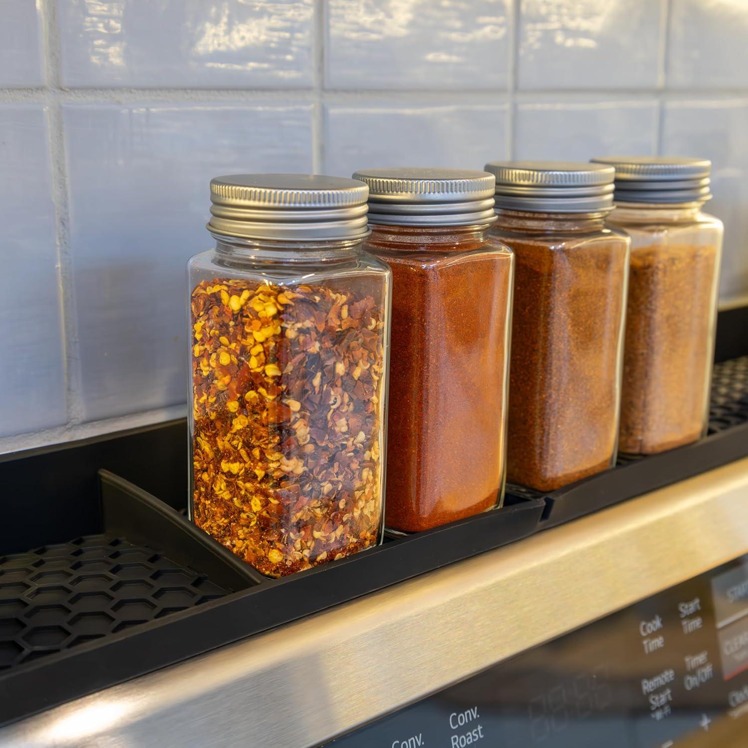 Estante Magnético TEO para Cocina - Silicona Negra 76.2 cm