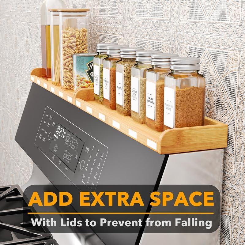 Organizador de Estante Magnético SpaceAid 76.2 cm Bambú Cocina