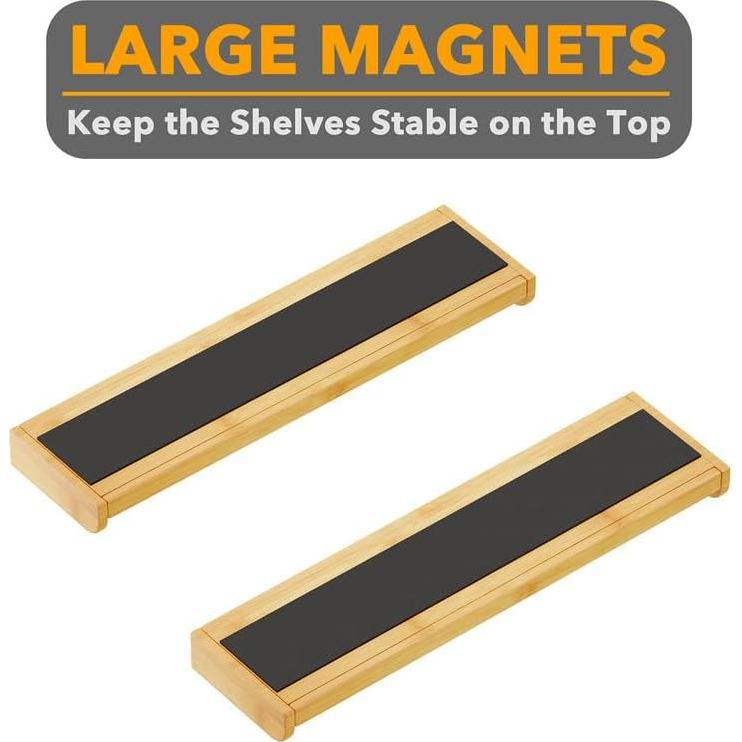 Organizador de Estante Magnético SpaceAid 76.2 cm Bambú Cocina