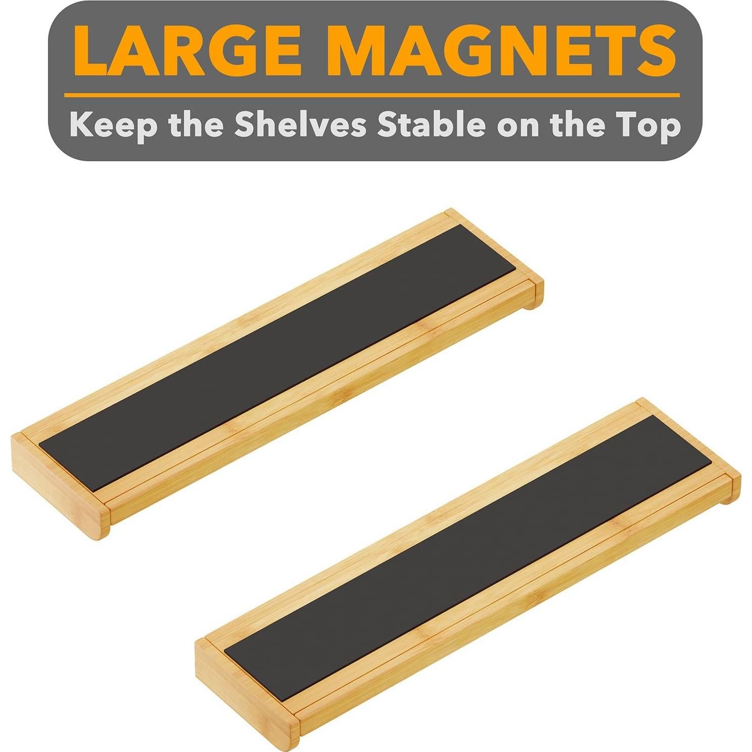 Organizador de Estante Magnético SpaceAid 76.2 cm Bambú Cocina