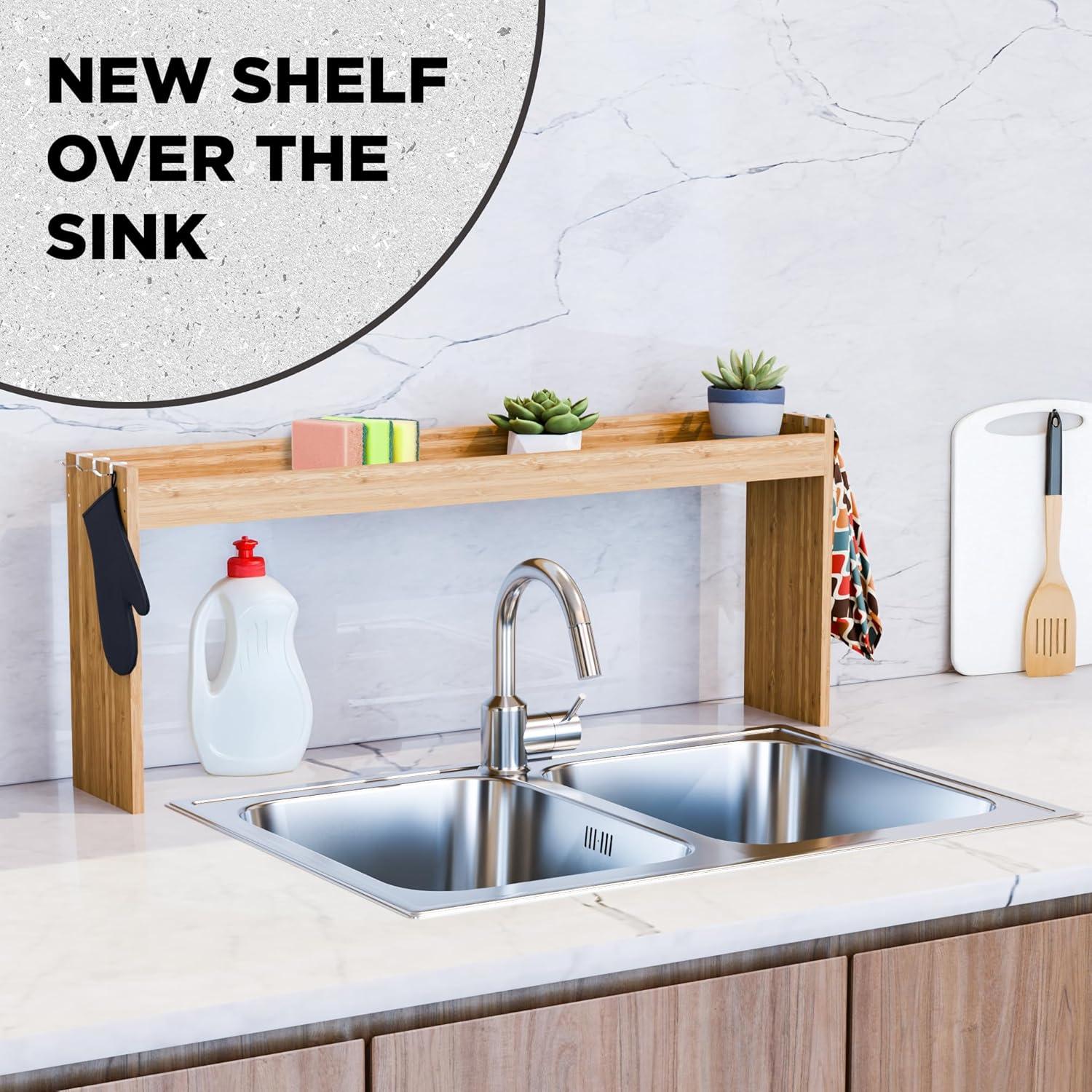 Estante de Especias de Bambú Edgeline 80 cm para Cocina