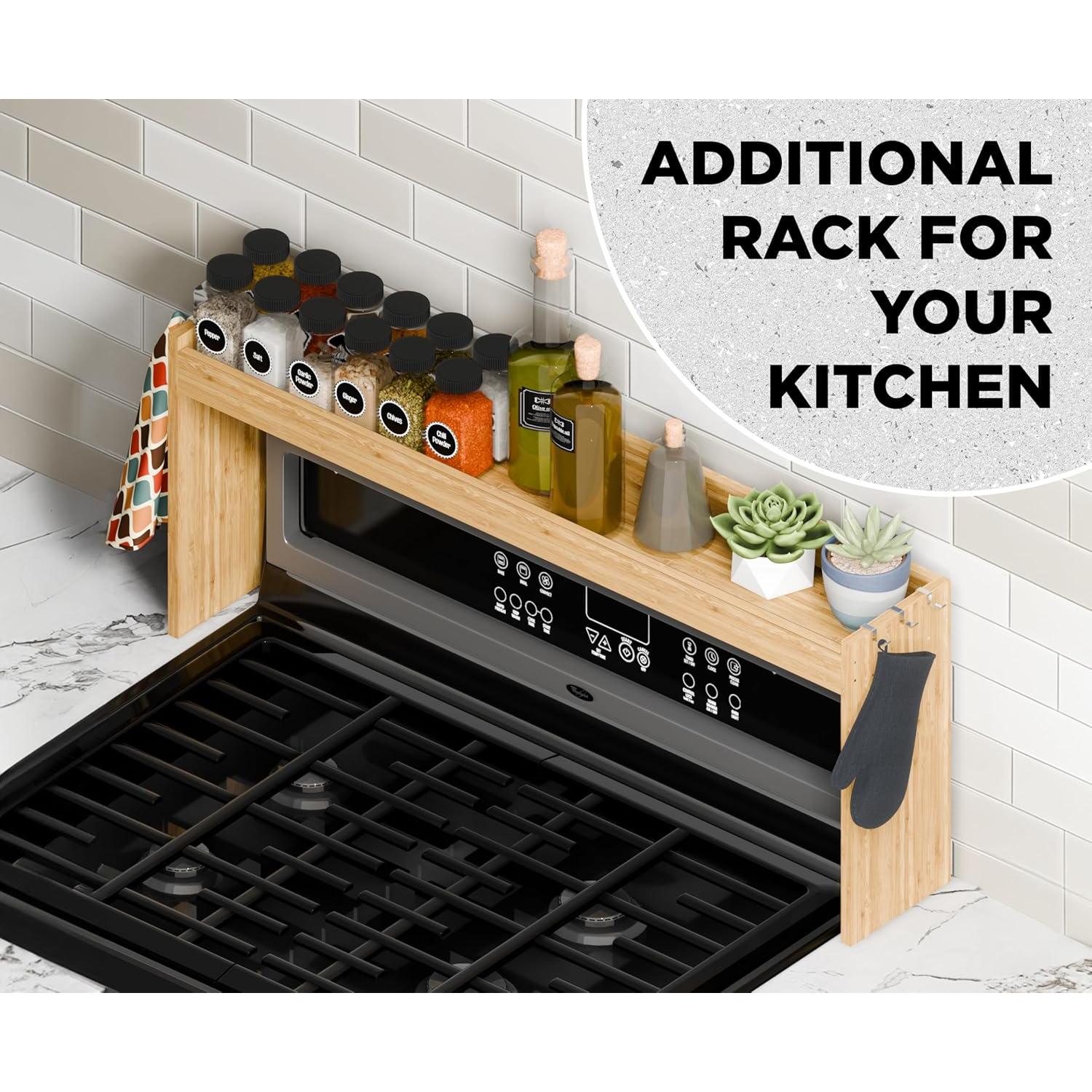 Estante de Especias de Bambú Edgeline 80 cm para Cocina