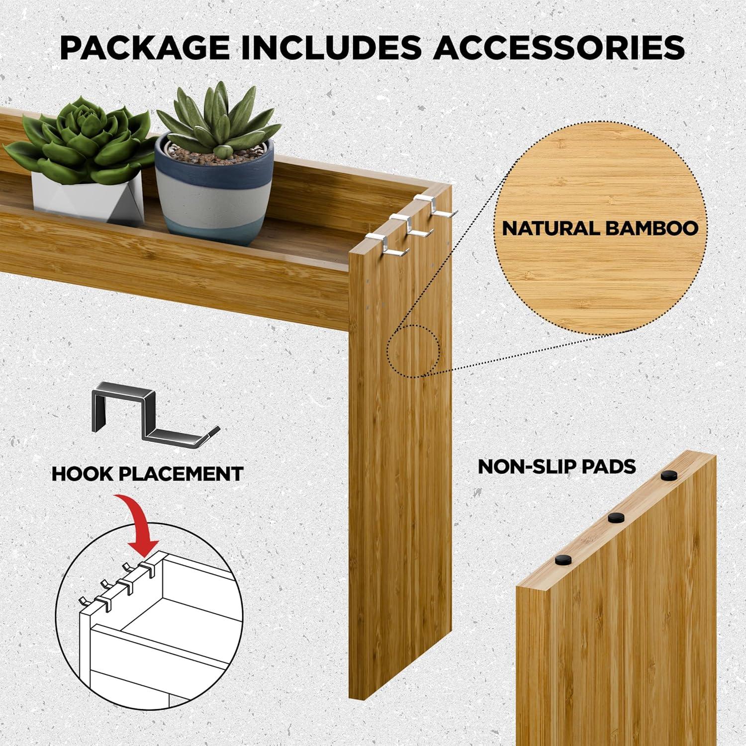 Estante de Especias de Bambú Edgeline 80 cm para Cocina