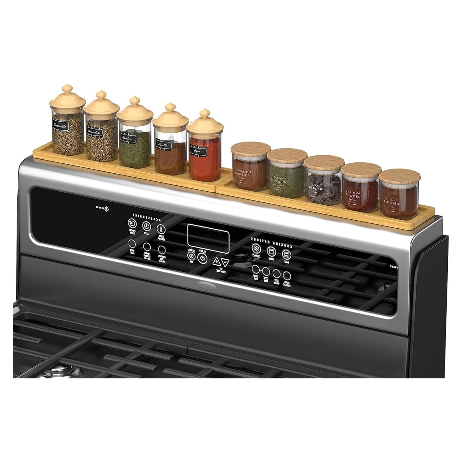 Estante Magnético de Bambú para Cocina 76.2 cm Organizador