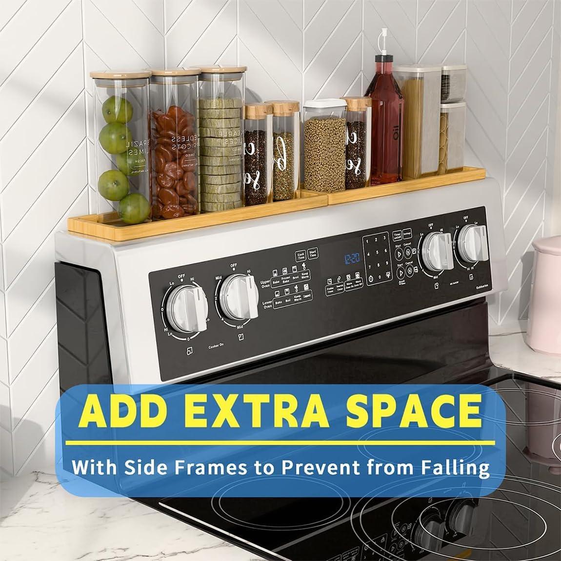 Estante Magnético de Bambú para Cocina 76.2 cm Organizador