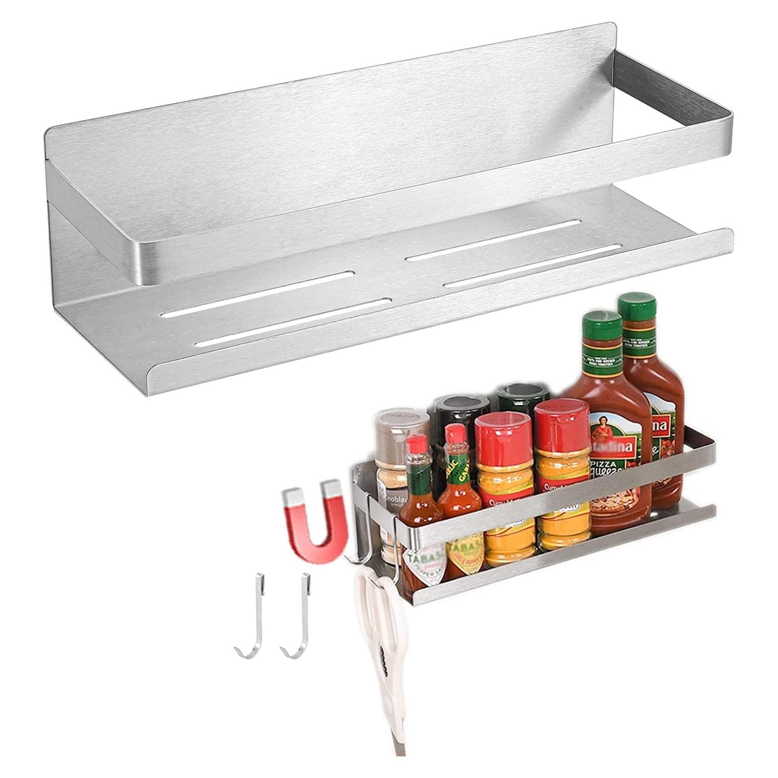 Estante Magnético para Especias Yoniccal 31.5 cm Rosa con Ganchos