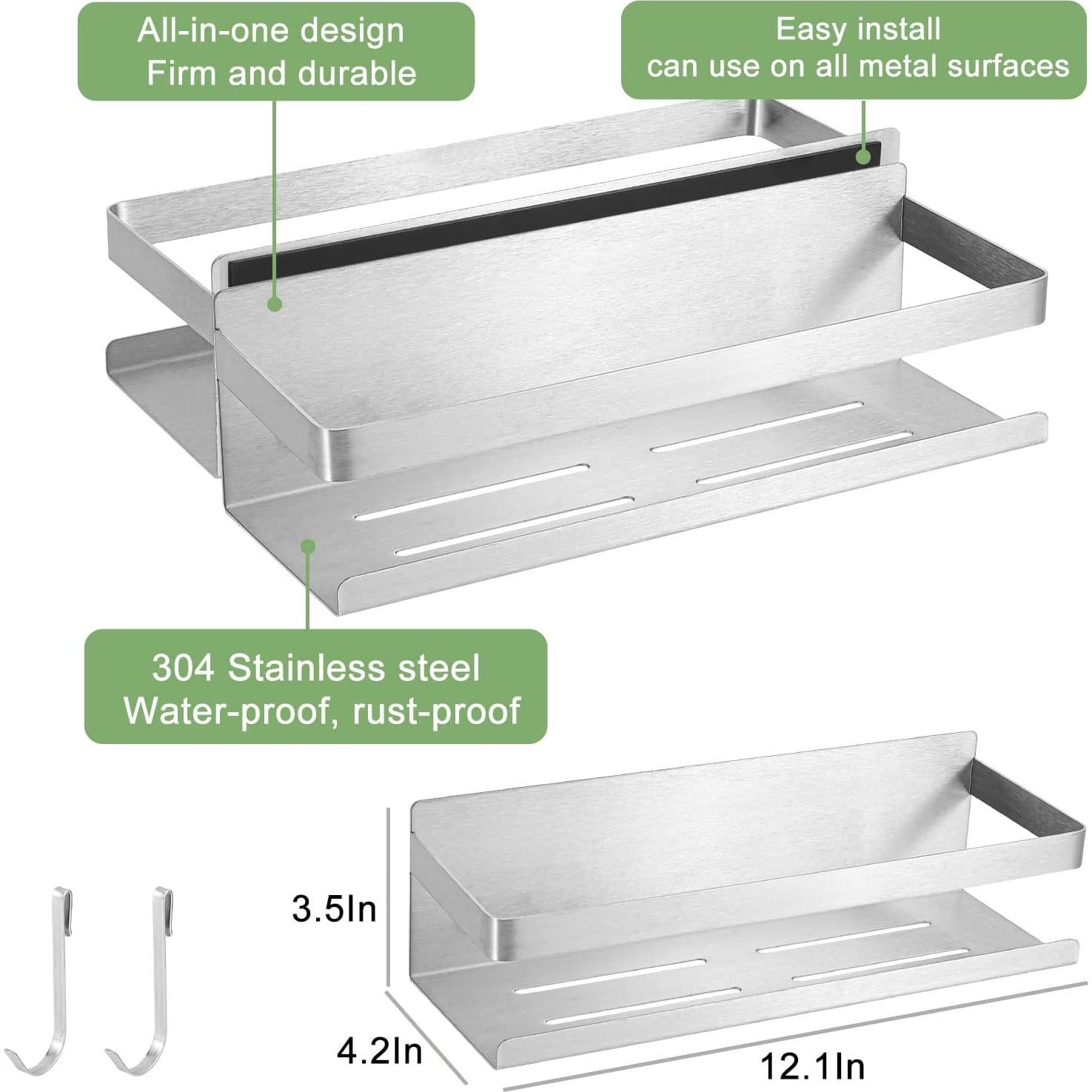 Estante Magnético para Especias Yoniccal 31.5 cm Rosa con Ganchos