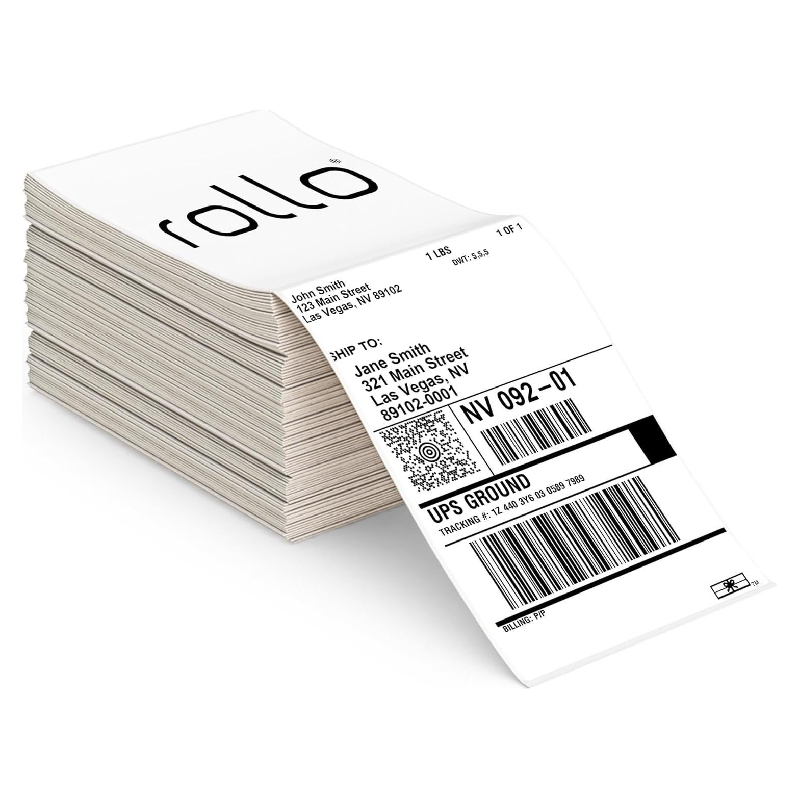 Rollo de Etiquetas Térmicas 500 Piezas 10.16x15.24 cm Rollo