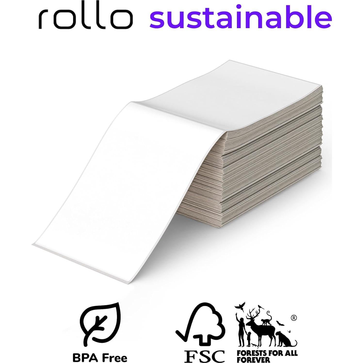 Rollo de Etiquetas Térmicas 500 Piezas 10.16x15.24 cm Rollo