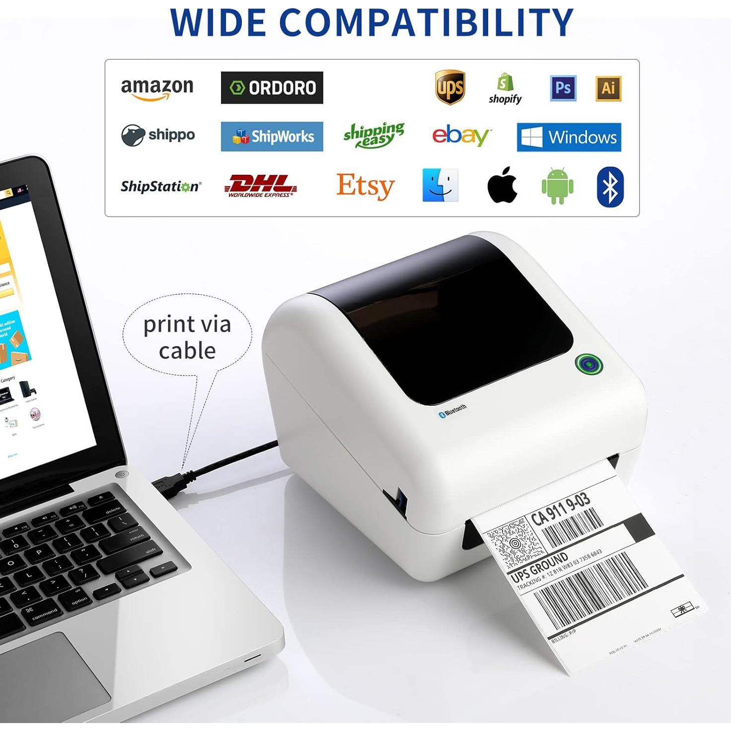 Impresora de Etiquetas Térmicas Bluetooth JADENS JD-168BT 4x6