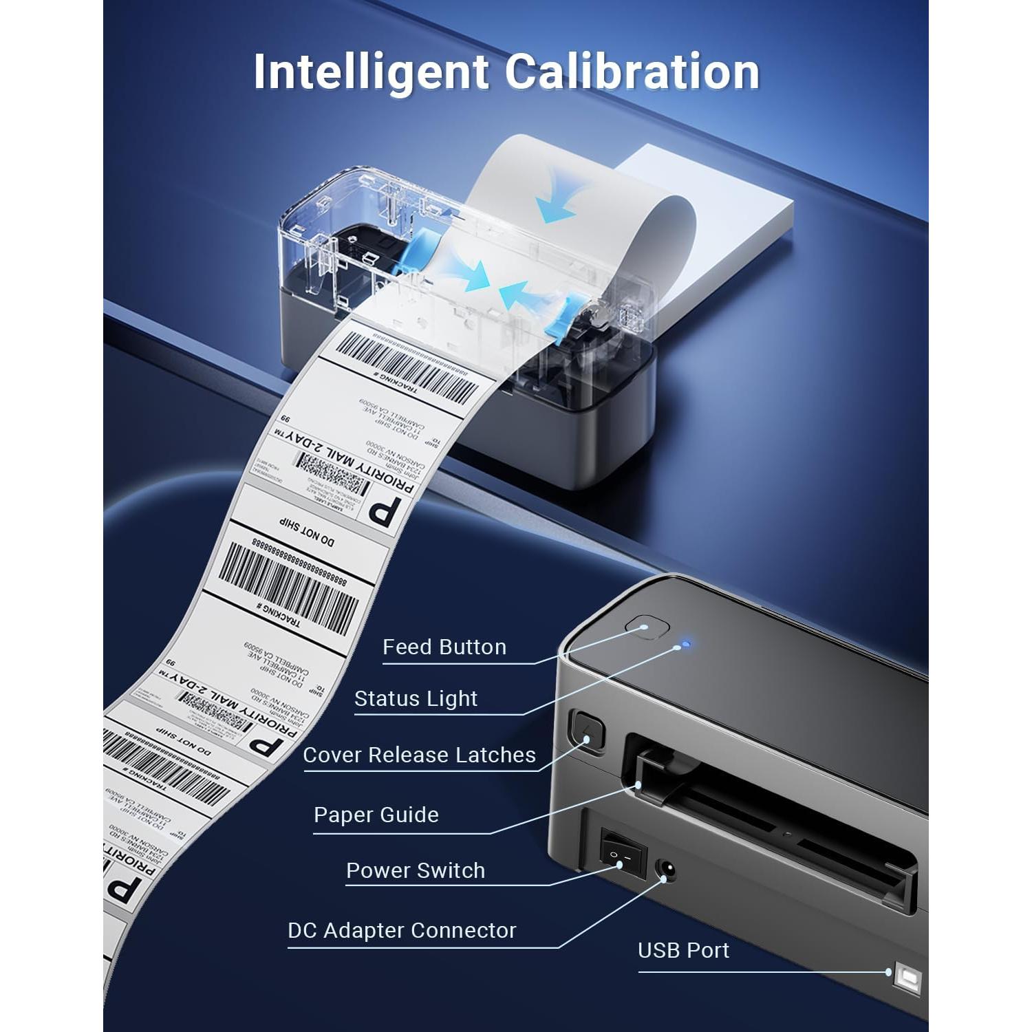 Impresora de Etiquetas Térmicas Bluetooth WCZ 4x6 Inalámbrica