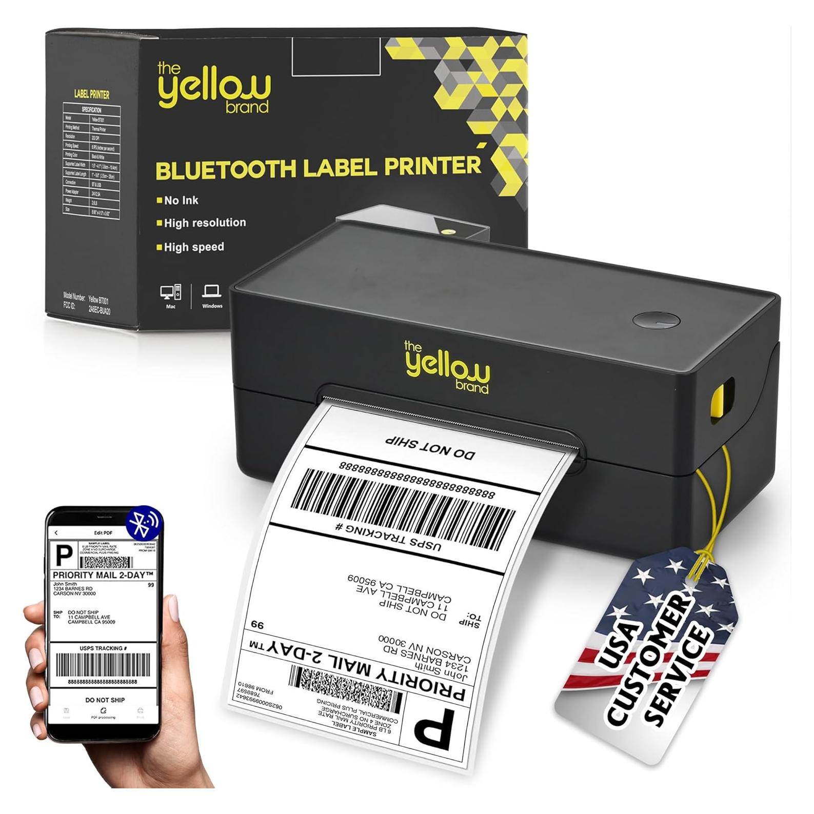 Impresora Térmica de Etiquetas Bluetooth YELLOW BT001 4x6 cm