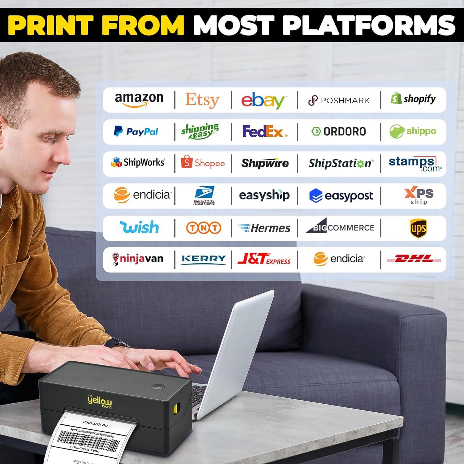 Impresora Térmica de Etiquetas Bluetooth YELLOW BT001 4x6 cm