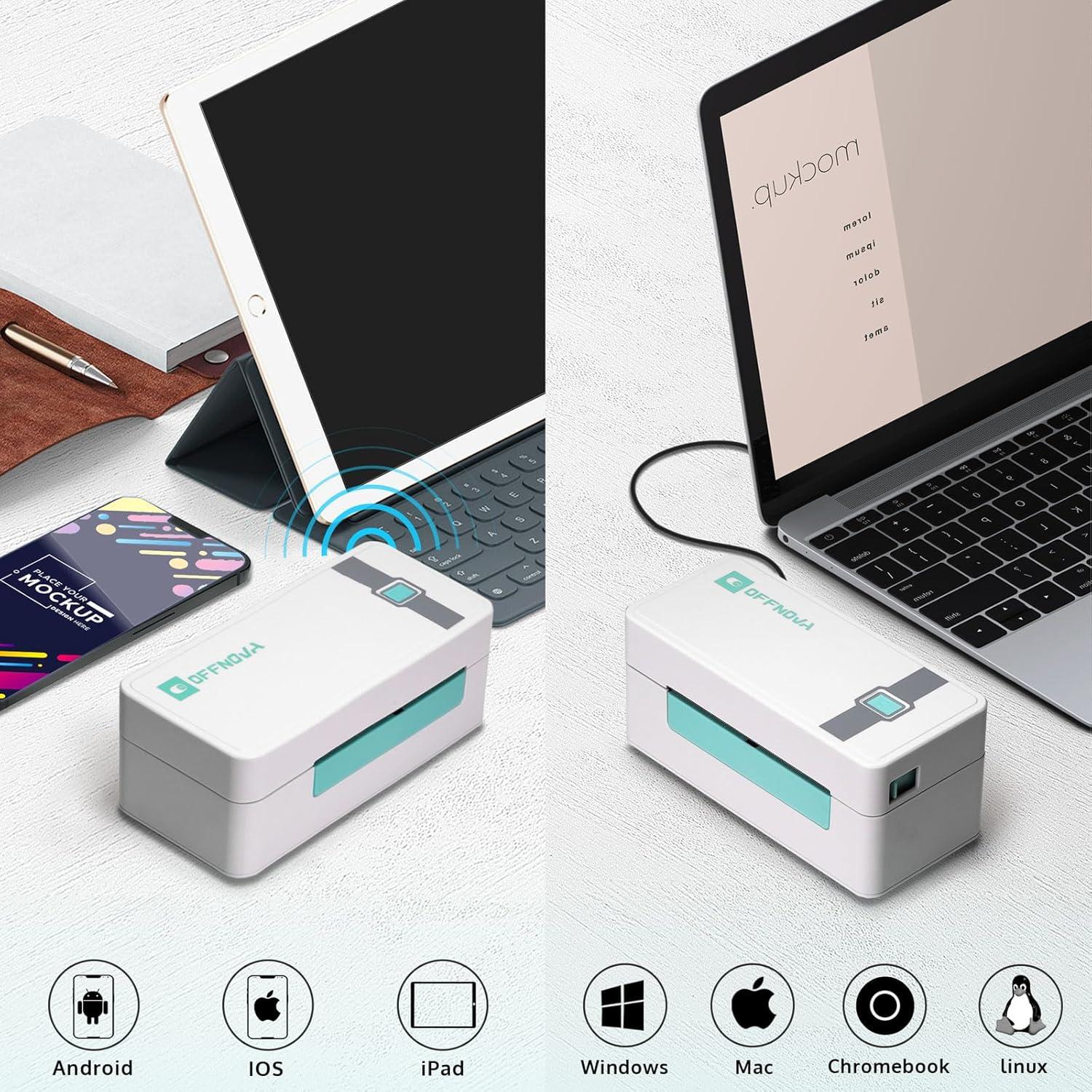 Impresora de Etiquetas Térmica OFFNOVA ZPL-2054N Bluetooth 4x6