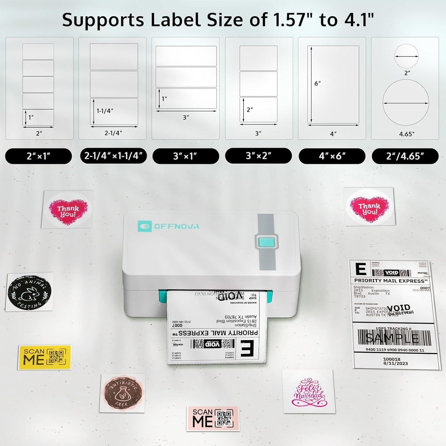 Impresora de Etiquetas Térmica OFFNOVA ZPL-2054N Bluetooth 4x6
