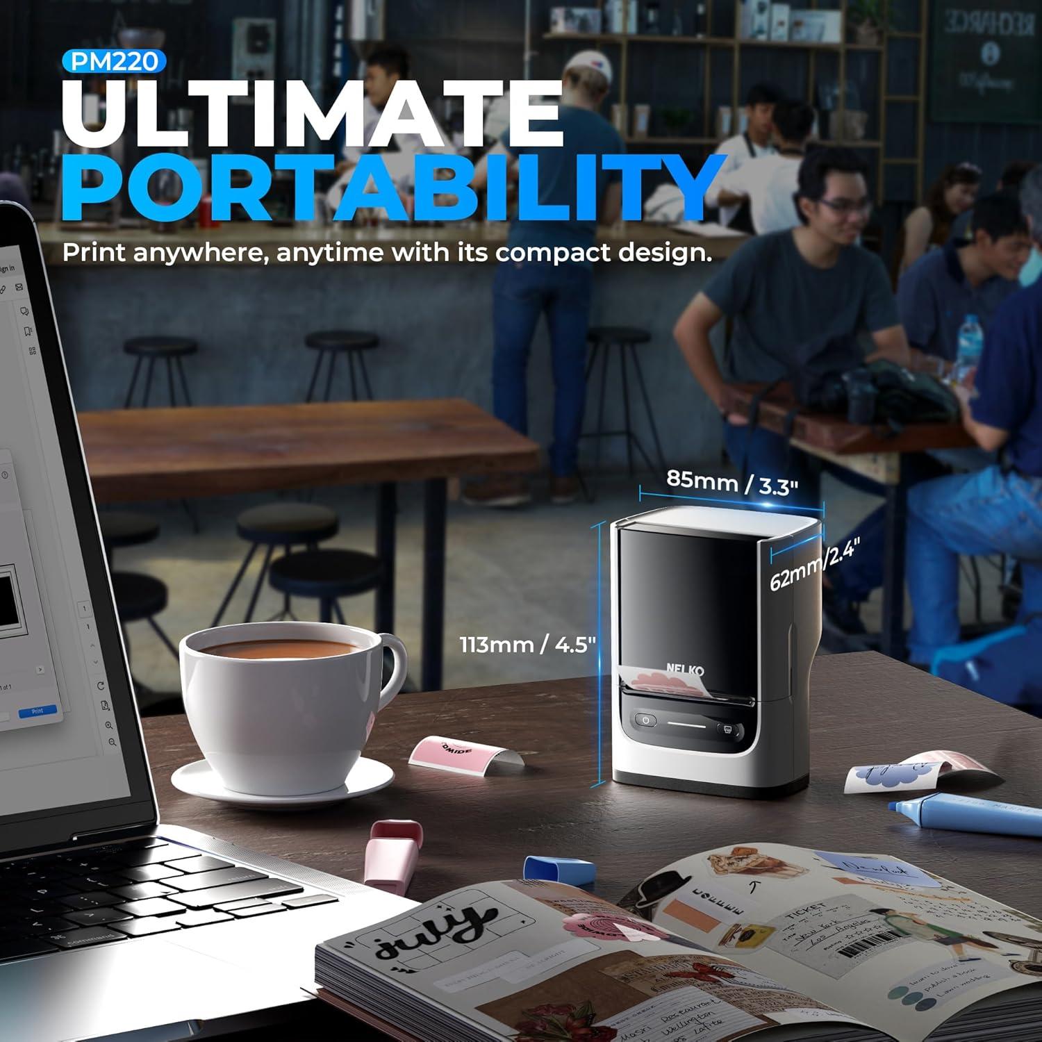 Impresora de Etiquetas Nelko PM220 Bluetooth 2" Portátil