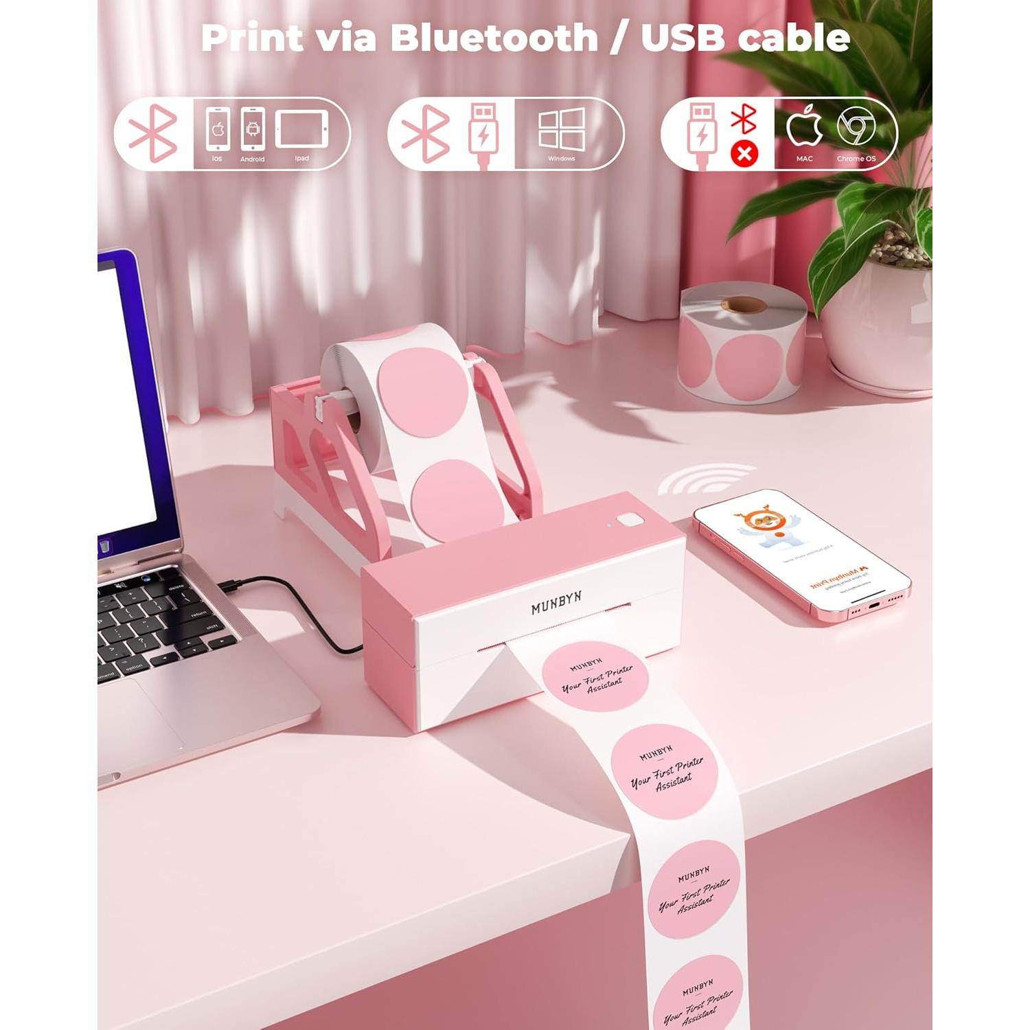 Impresora Térmica de Etiquetas MUNBYN Bluetooth 4x6