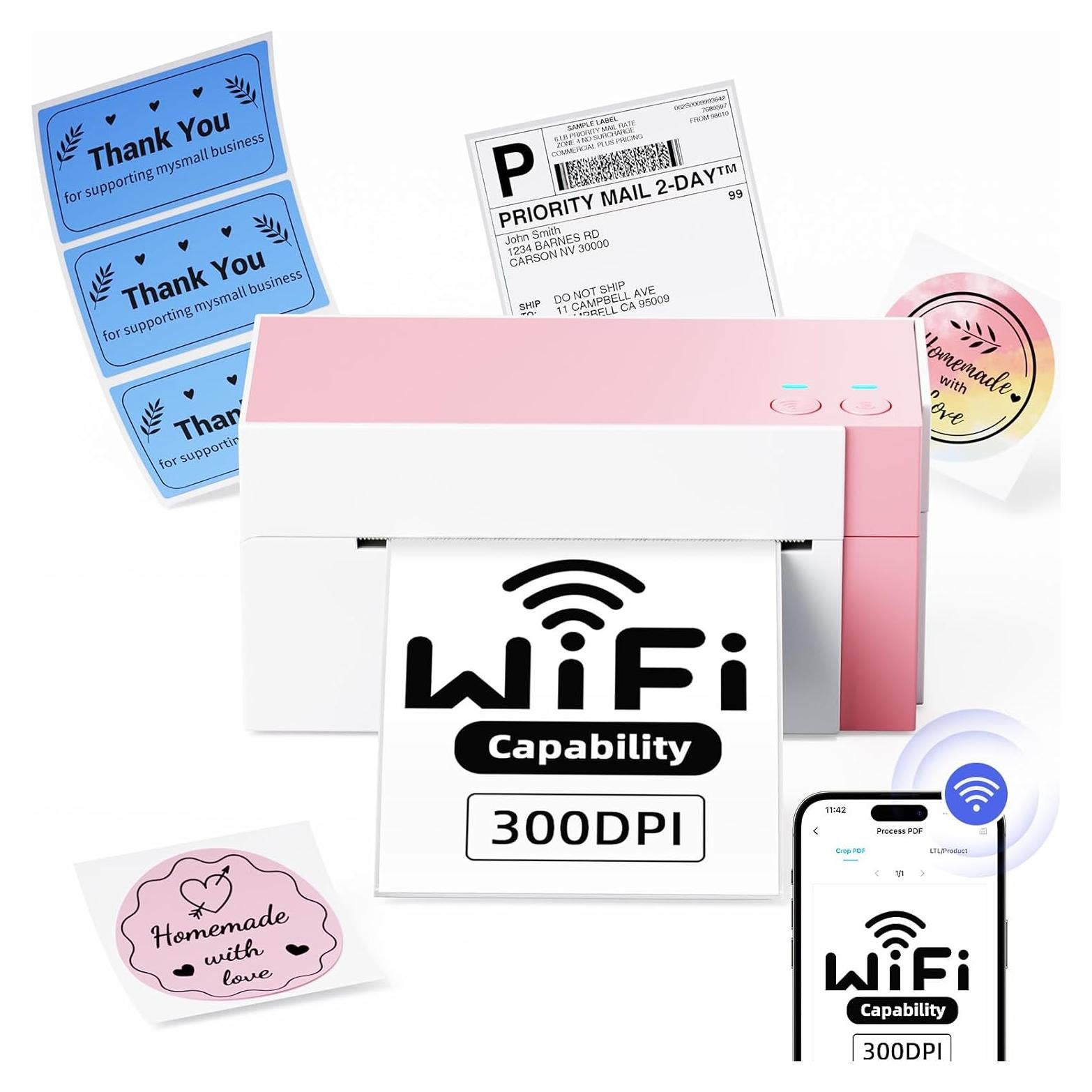 Impresora de Etiquetas Térmicas WiFi Omezizy PM-344-WF 300DPI