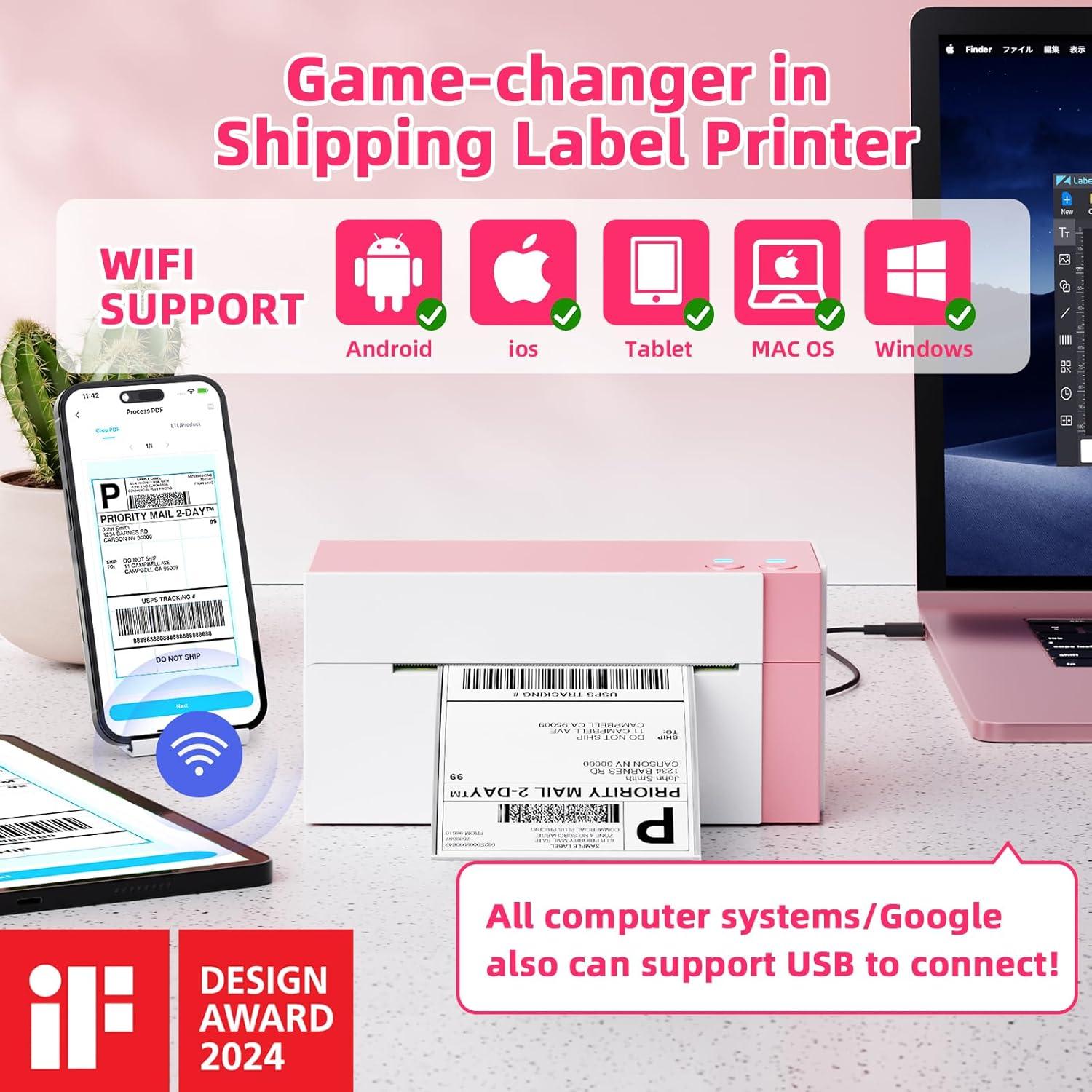 Impresora de Etiquetas Térmicas WiFi Omezizy PM-344-WF 300DPI