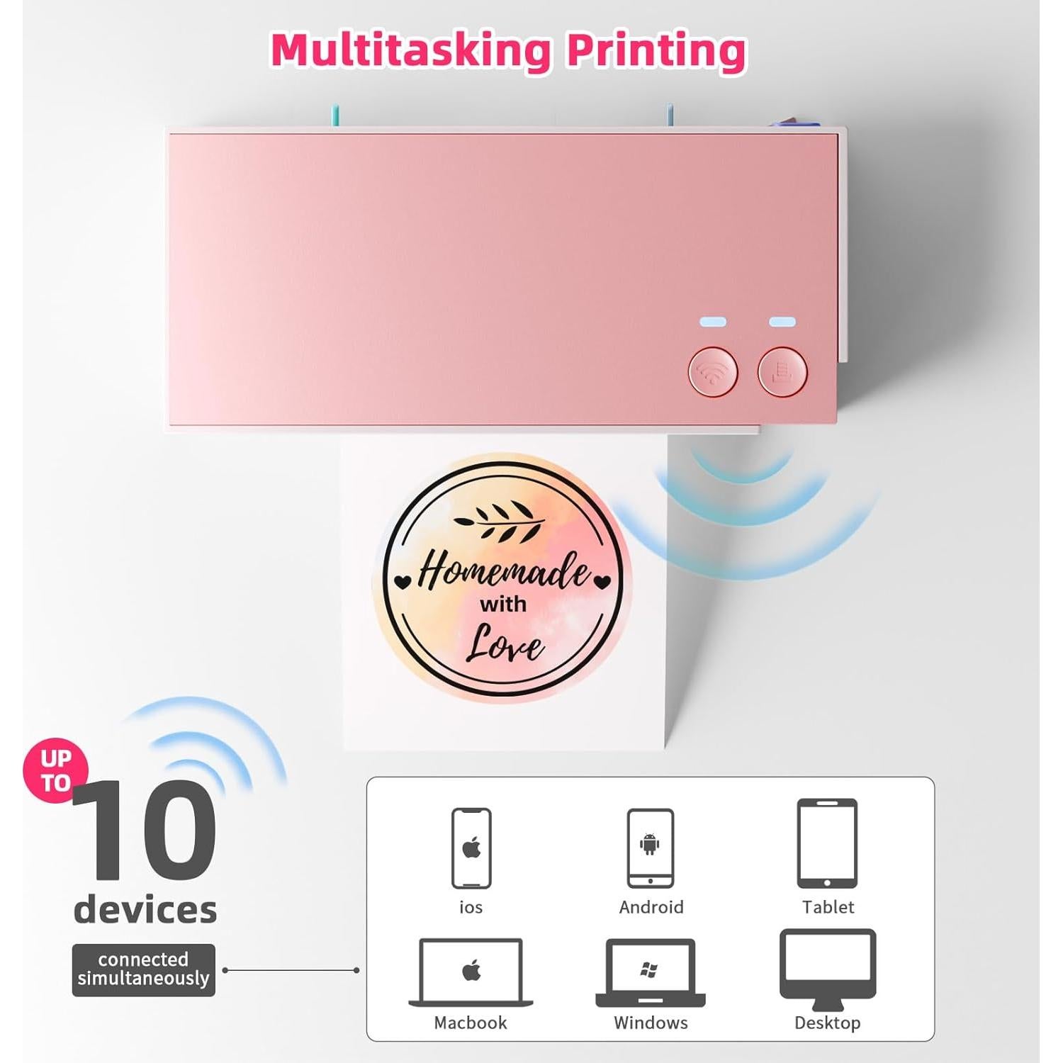 Impresora de Etiquetas Térmicas WiFi Omezizy PM-344-WF 300DPI