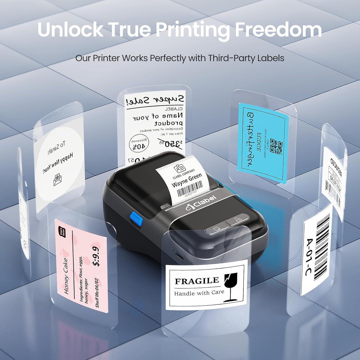 Impresora de Etiquetas CLABEL 220B Térmica Bluetooth 2" Portátil
