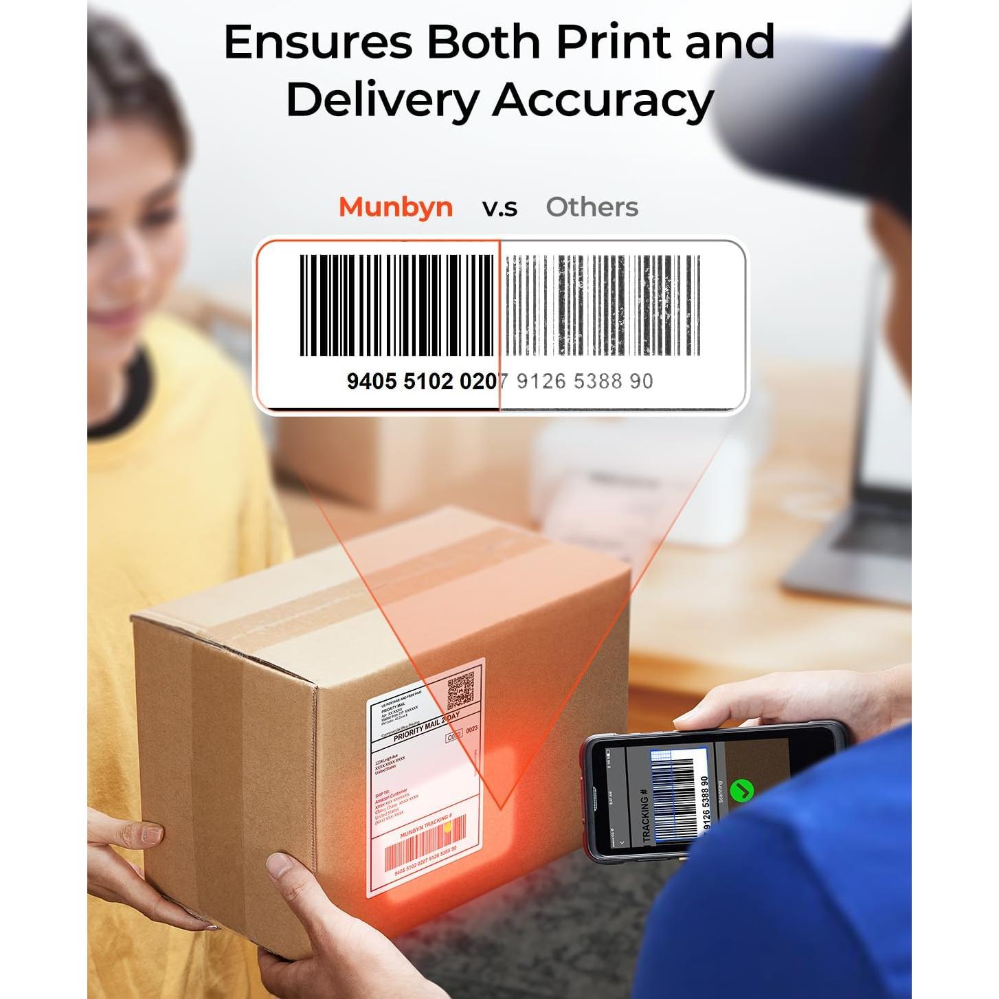 Impresora Térmica de Etiquetas MUNBYN RW402B Bluetooth 4x6