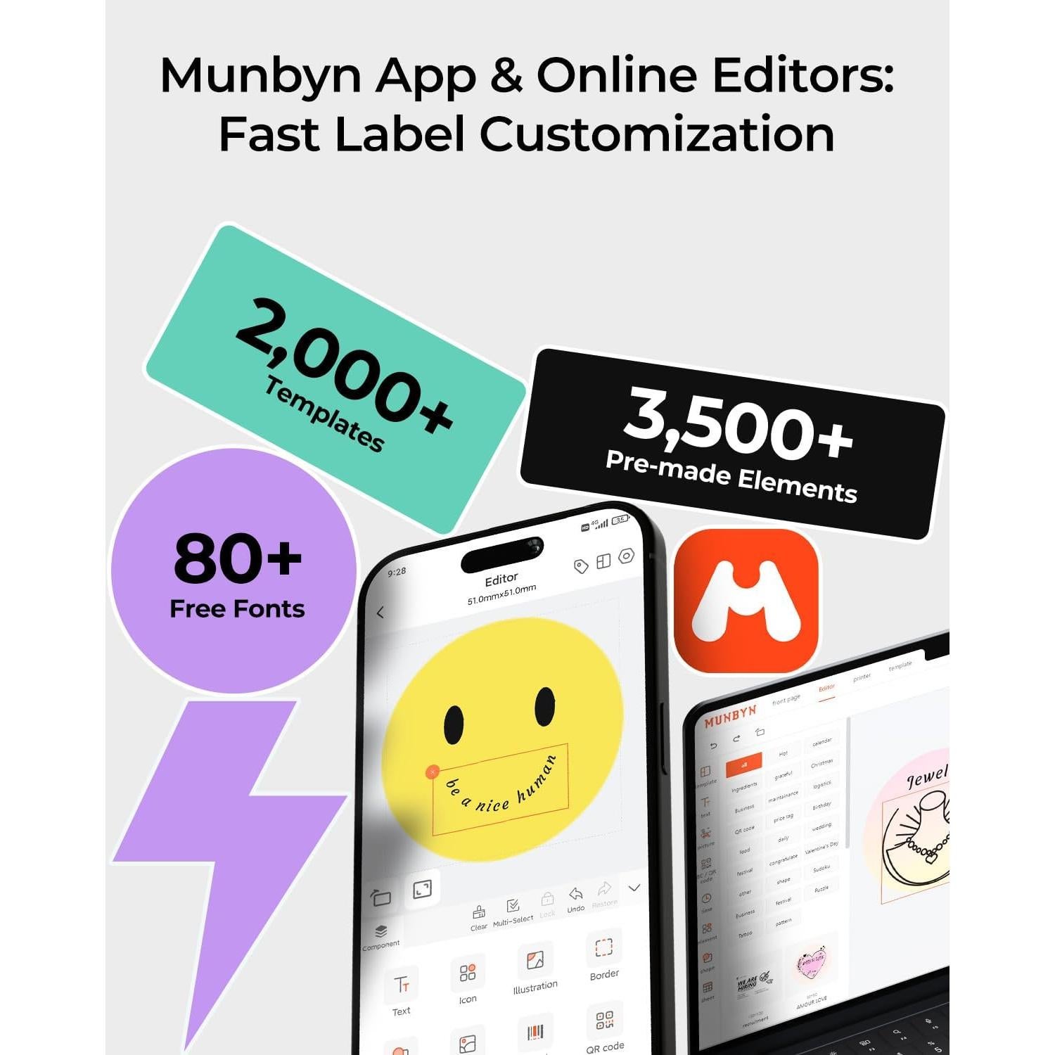 Impresora Térmica de Etiquetas MUNBYN RW402B Bluetooth 4x6