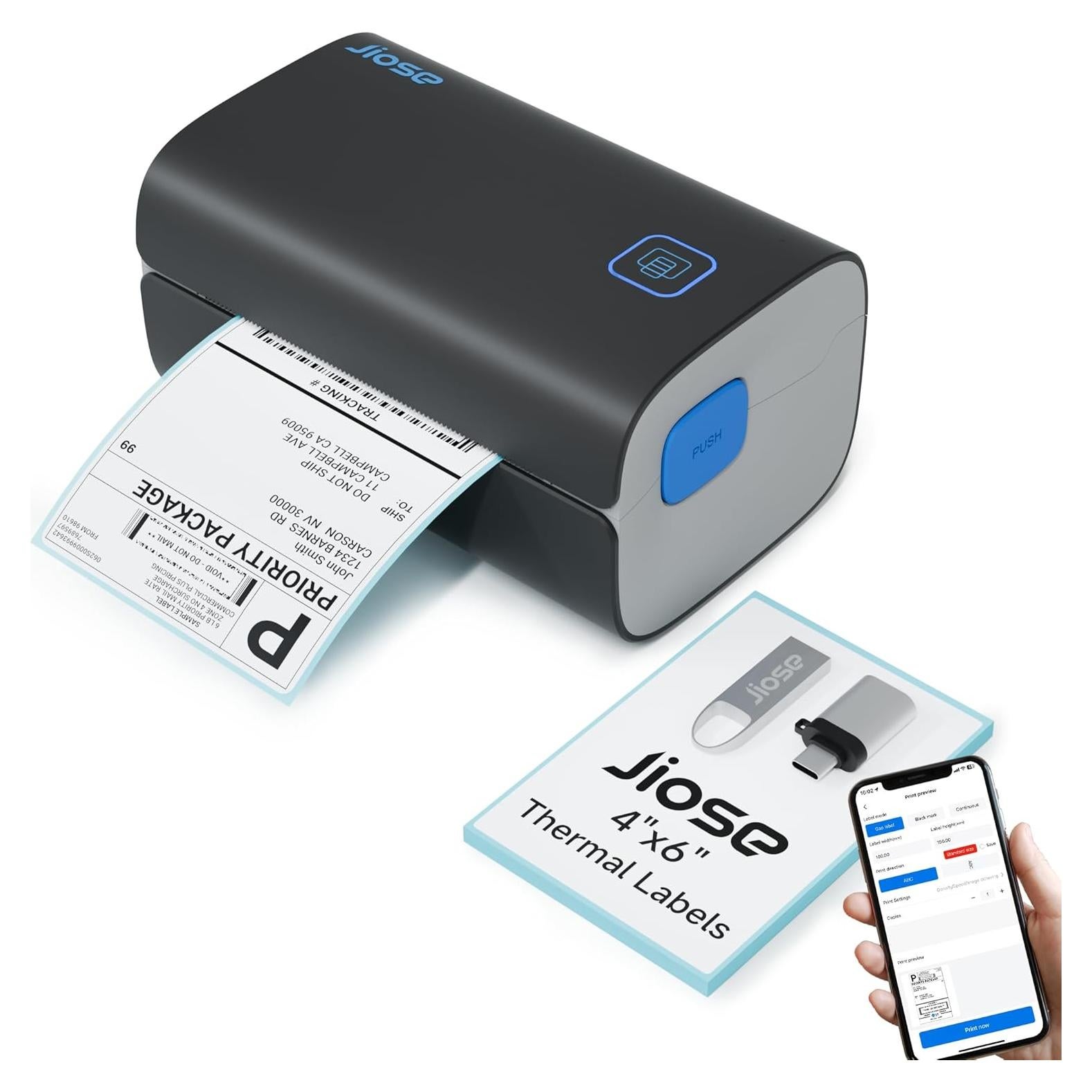 Impresora Térmica de Etiquetas Jiose J500 - 203 DPI, Bluetooth
