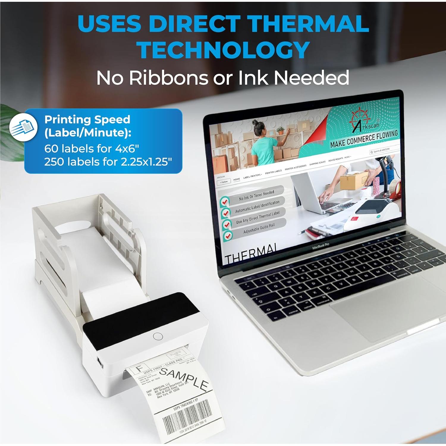 Impresora de Etiquetas Térmicas Arkscan 2054N USB/Bluetooth 4x6