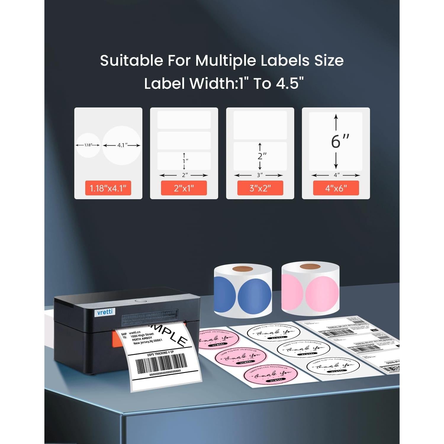 Impresora de Etiquetas Térmicas VRETTI D463B 4x6 USB 203 DPI