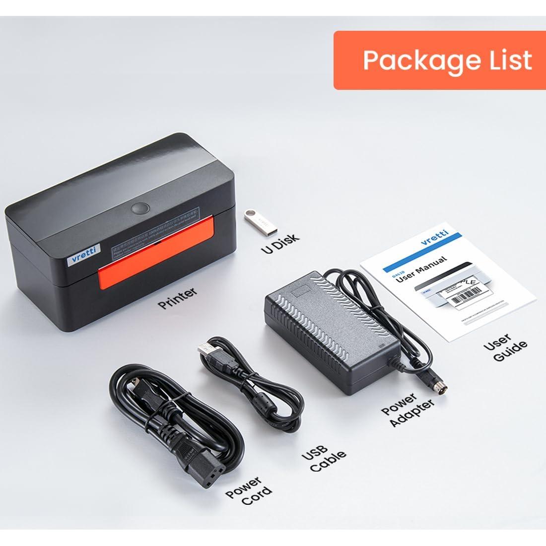 Impresora de Etiquetas Térmicas VRETTI D463B 4x6 USB 203 DPI