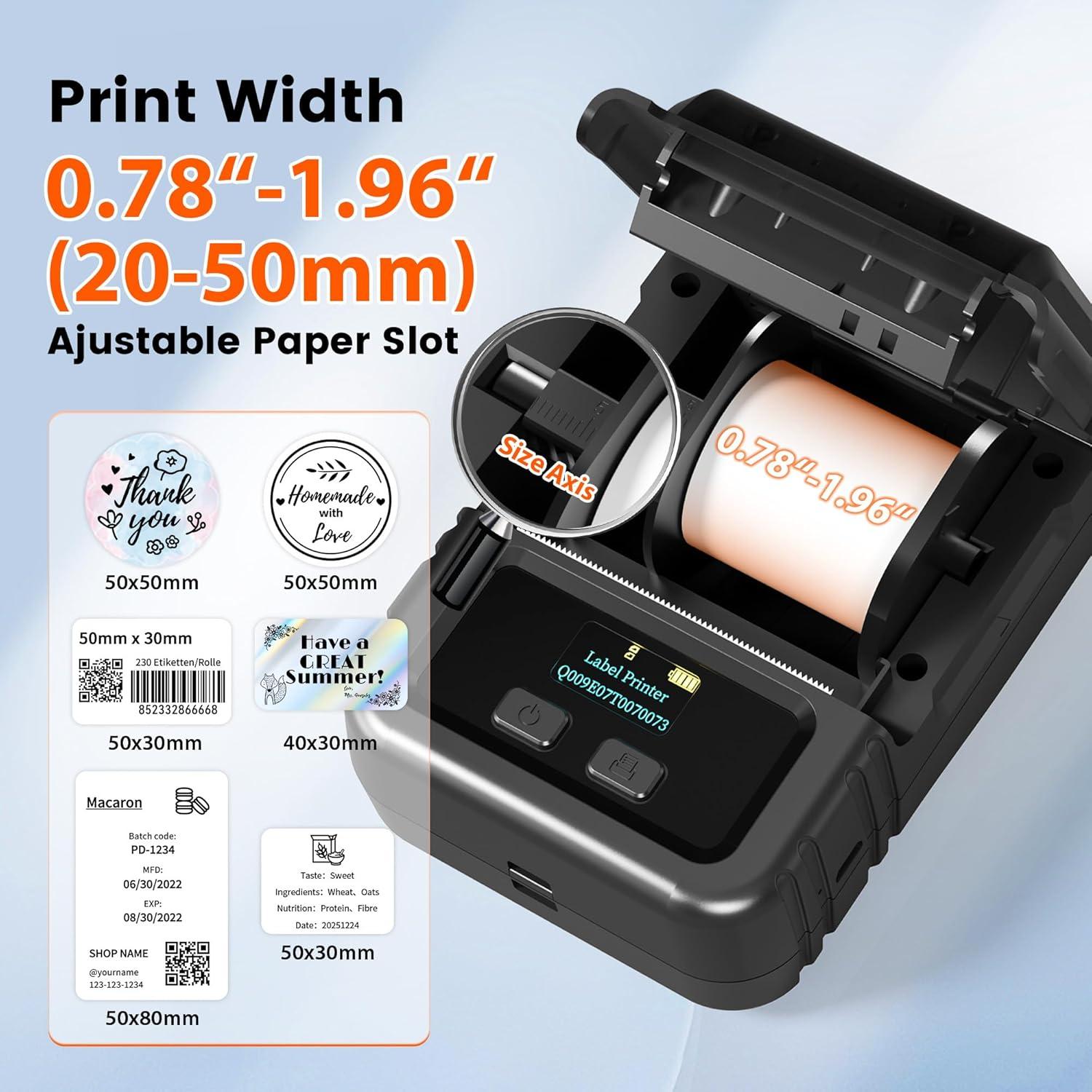 Impresora de Etiquetas Phomemo M120 Térmica Portátil 203 DPI