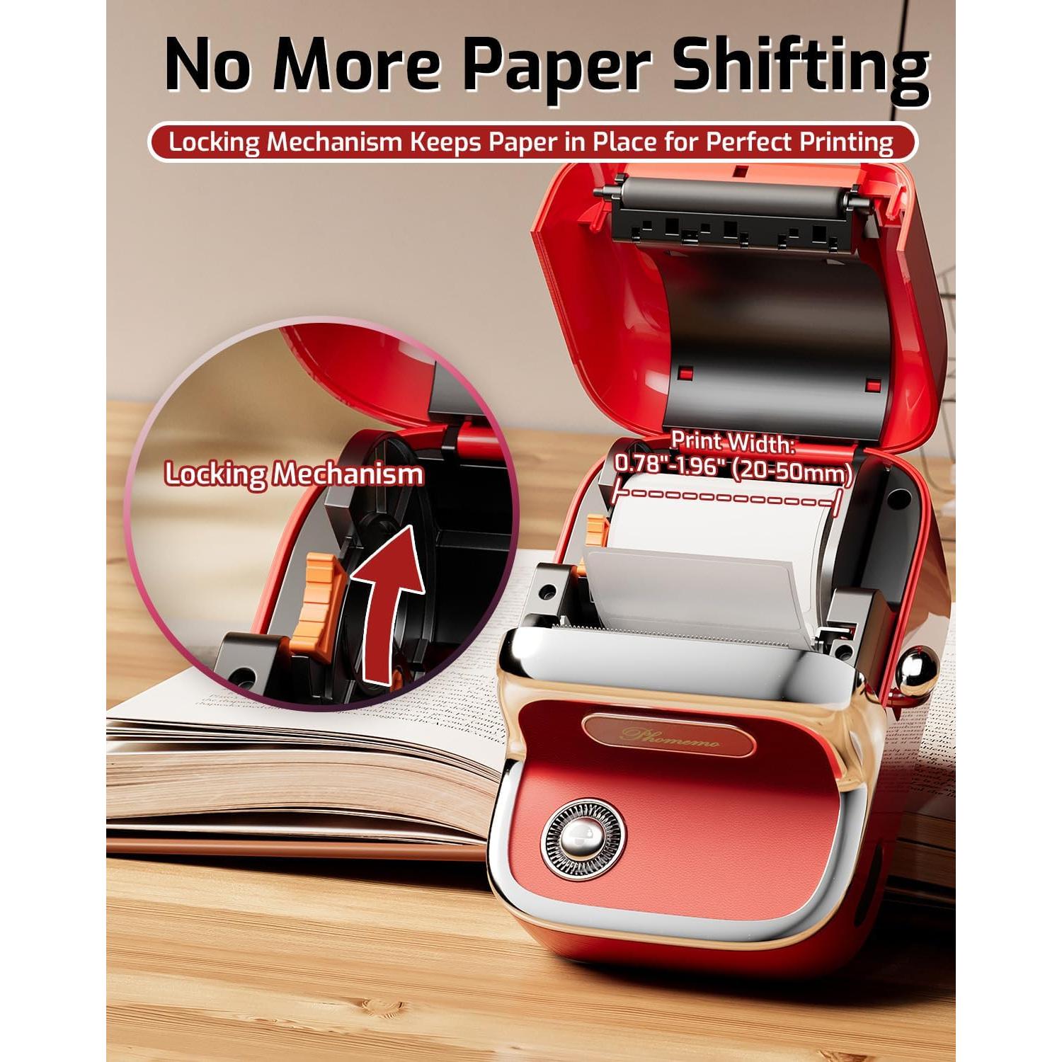 Impresora de Etiquetas Phomemo M150 Bluetooth 20-50mm Rojo