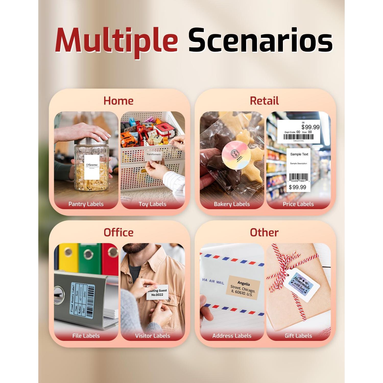 Impresora de Etiquetas Phomemo M150 Bluetooth 20-50mm Rojo