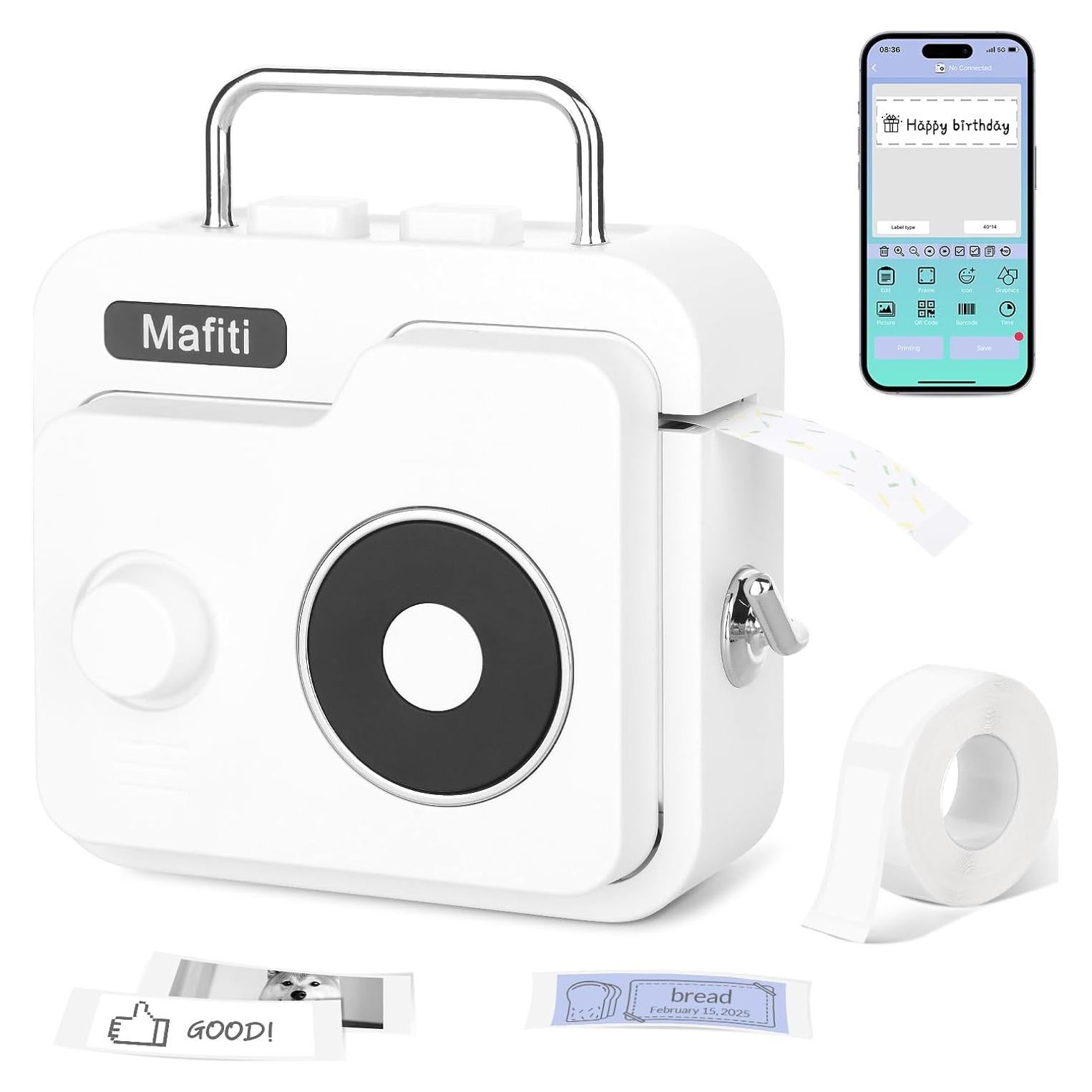 Máquina Etiquetadora Mafiti R1 Bluetooth Recargable Térmica