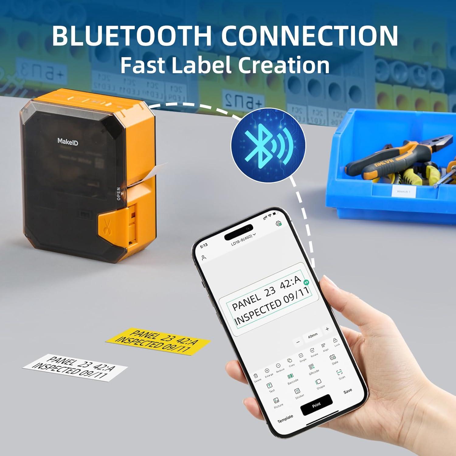 Impresora de Etiquetas Industrial MakeID P31 0,71" x 8m