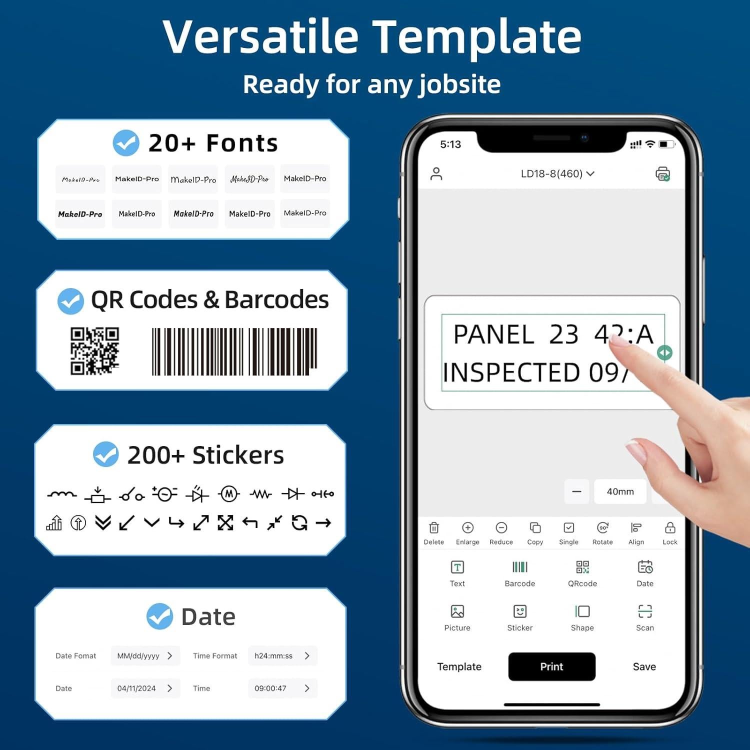 Impresora de Etiquetas Industrial MakeID P31 0,71" x 8m